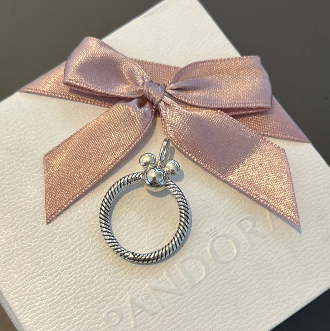 Genuine Pandora Disney Mickey Mouse Small O Ring Pendant