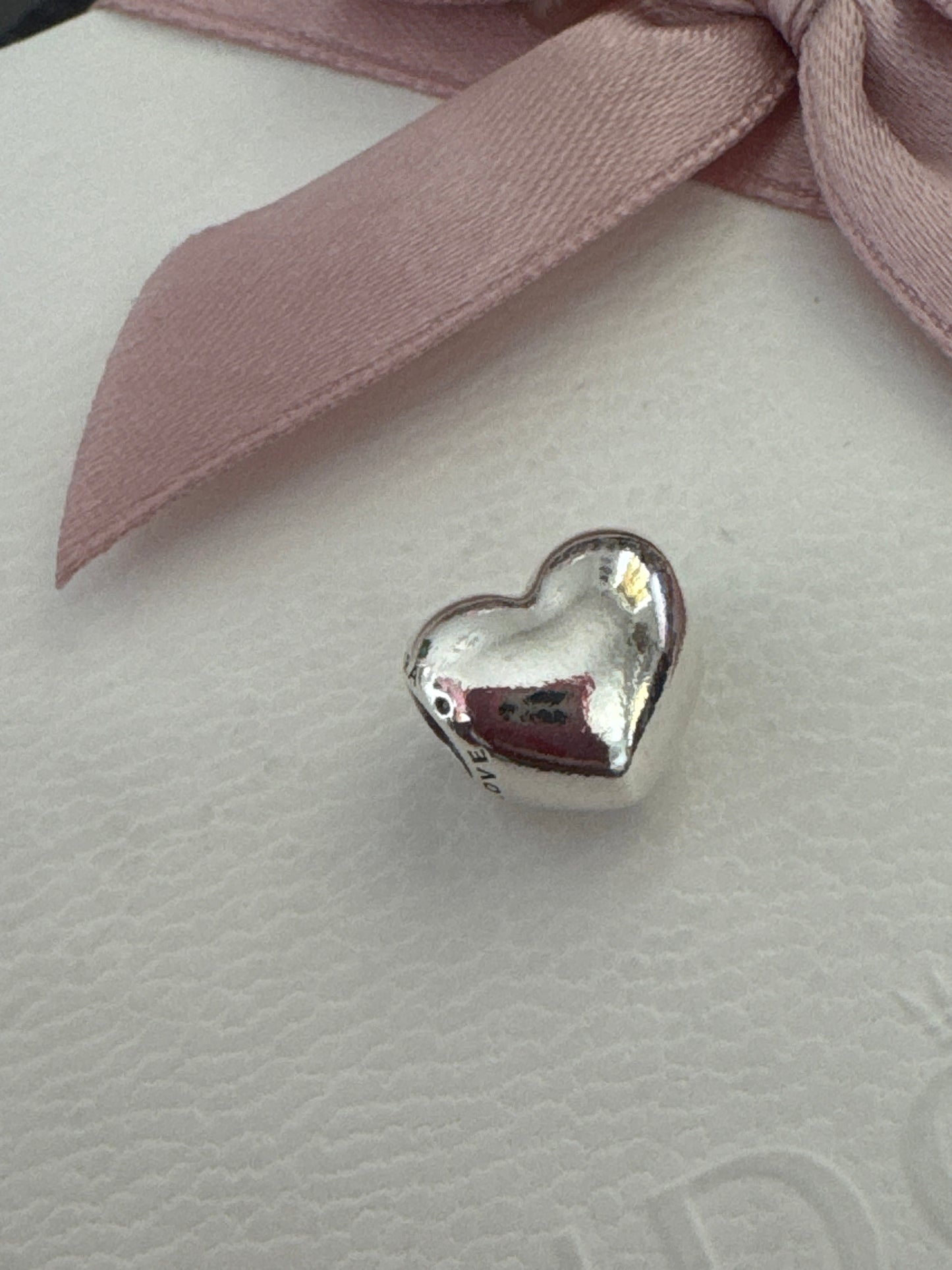 Genuine Pandora Be Love New Style Puffed Heart Engravable Charms Size..