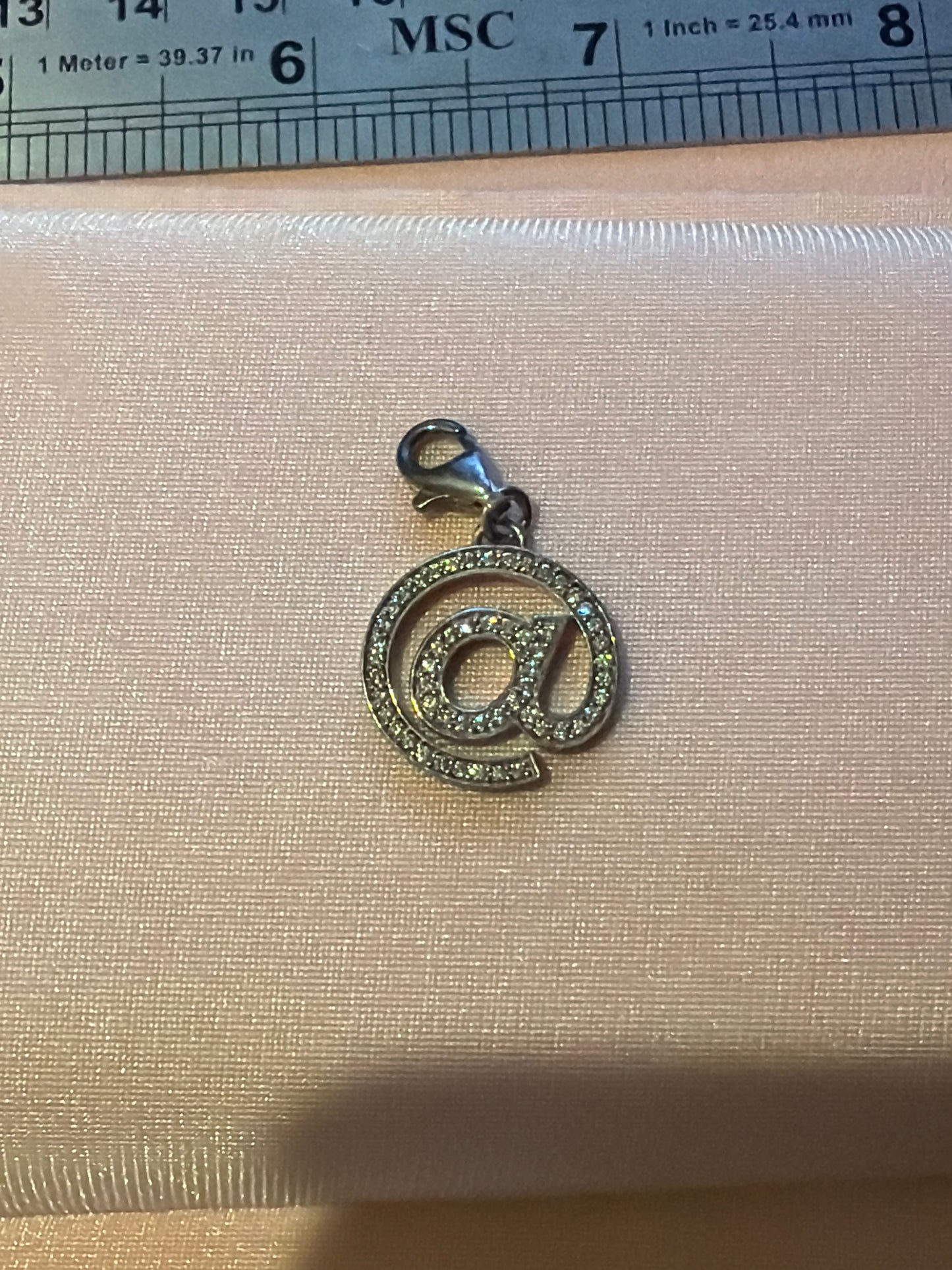 Genine Thomas Sabo Pave @ Sign Clip Dangle Charm Symbol