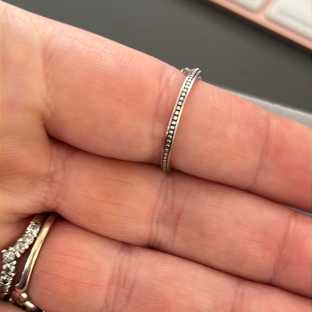 Genuine Pandora Beaded Regal Tiara Ring Size 60