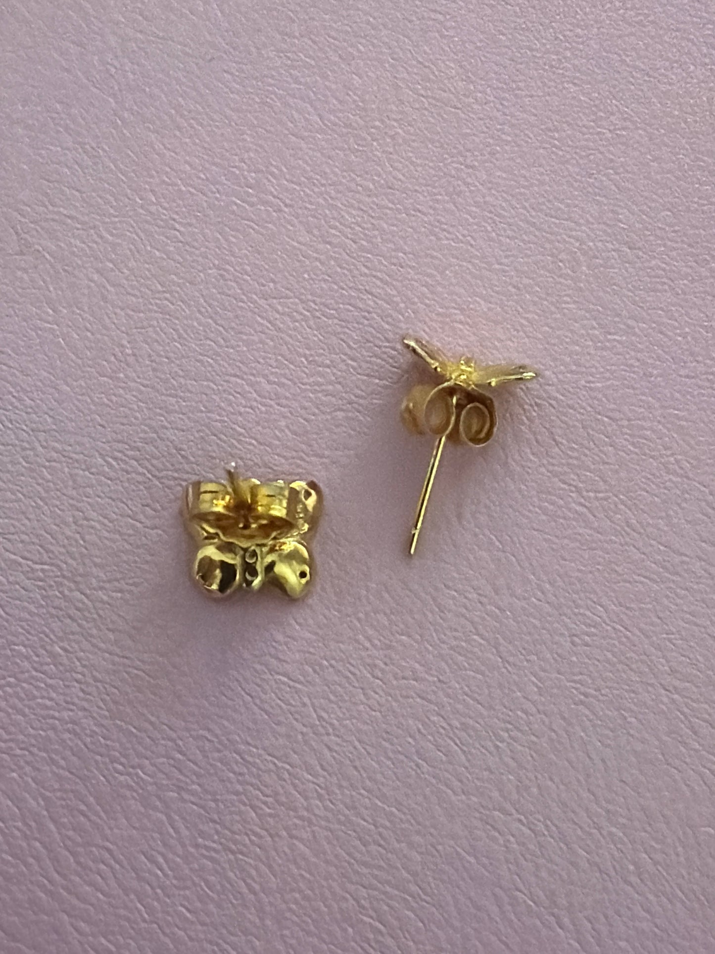 Genuine Pandora Shine Gold Pave Butterfly Stud Earrings