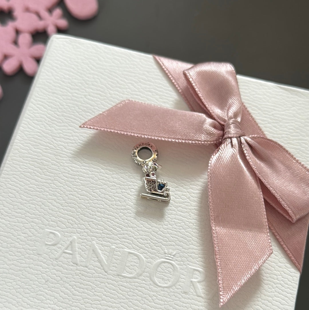 Genuine Pandora Santa Sleigh 2023 with Presents Xmas Dangle Charm