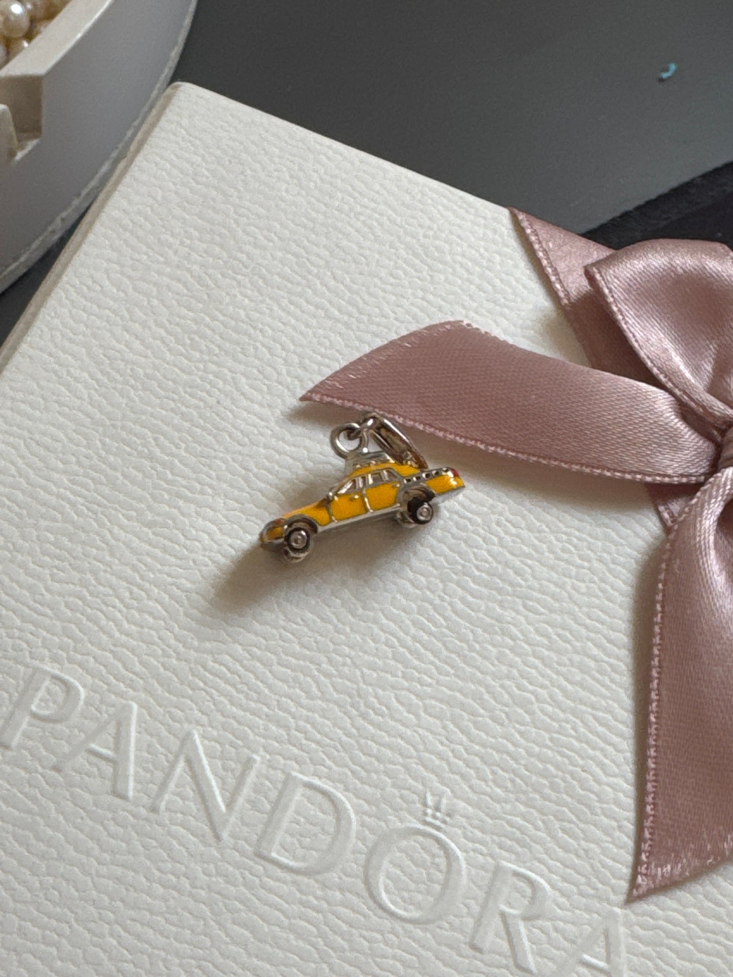 Genuine Thomas Sabo Enamel NYC Yellow Taxi Dangle Charm