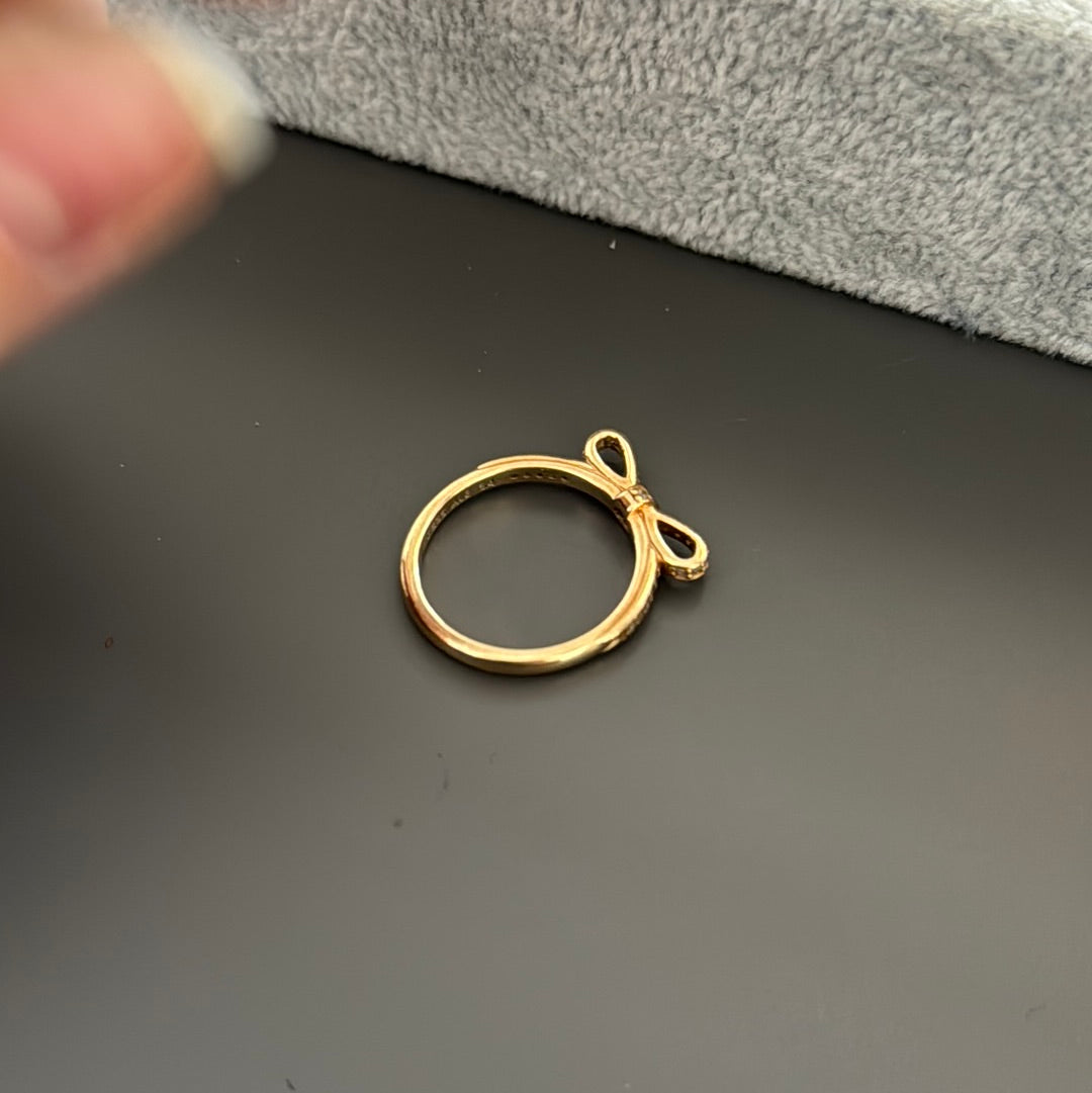 Genuine Pandora Solid Gold G585 Ring 54 Classic Bow