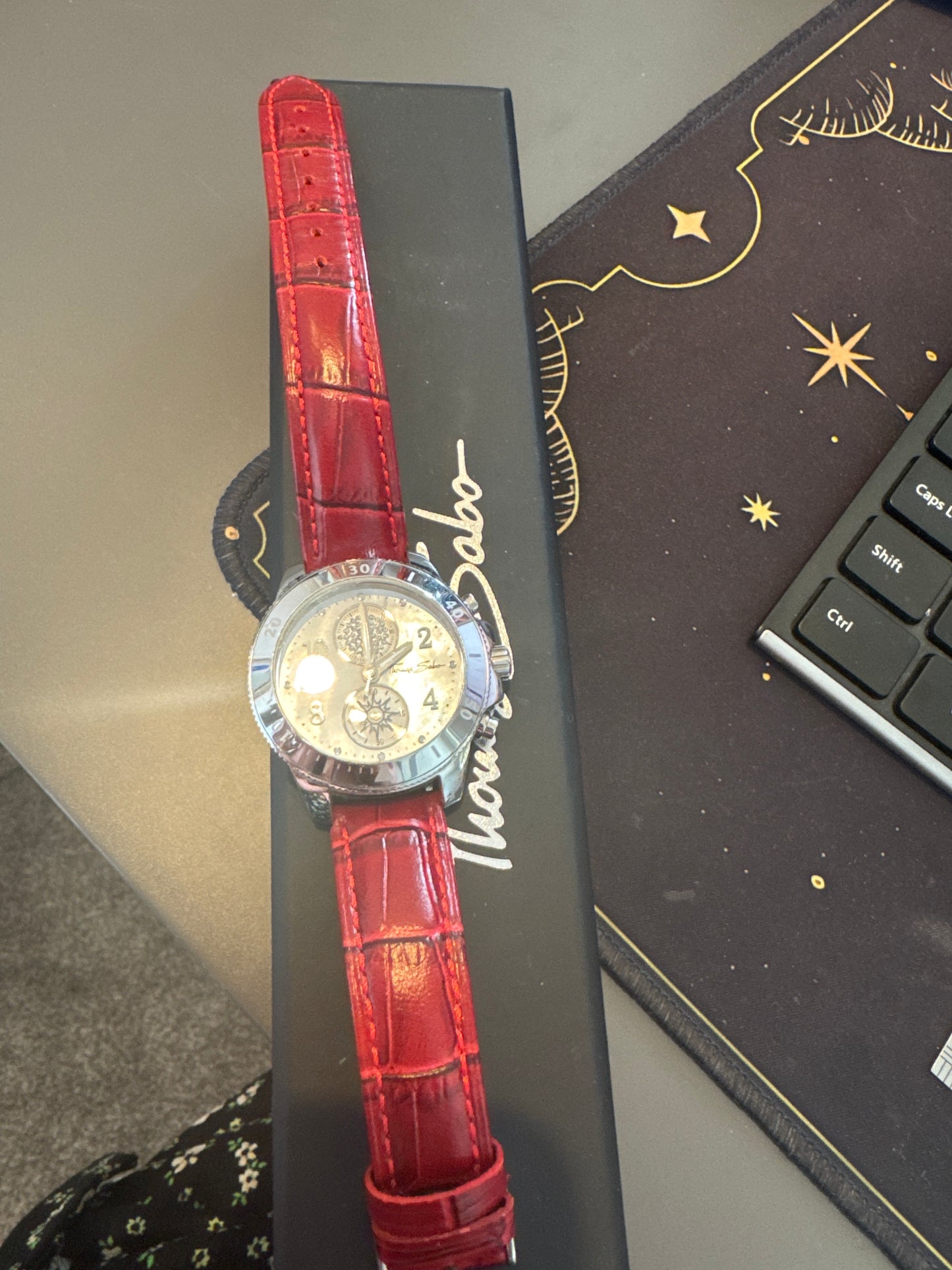 Genuine Thomas Sabo Watch Glam & Soul Red Calf Skin Leather Strap