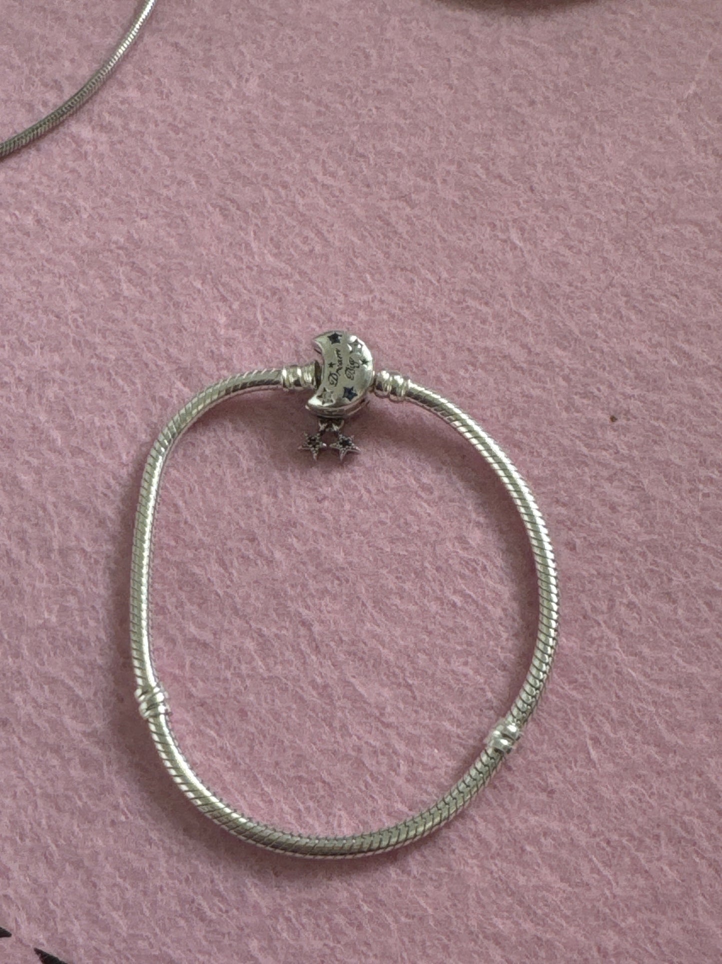 Genuine Pandora 18cm Pave Moon Dream Big Clasp Bracelet