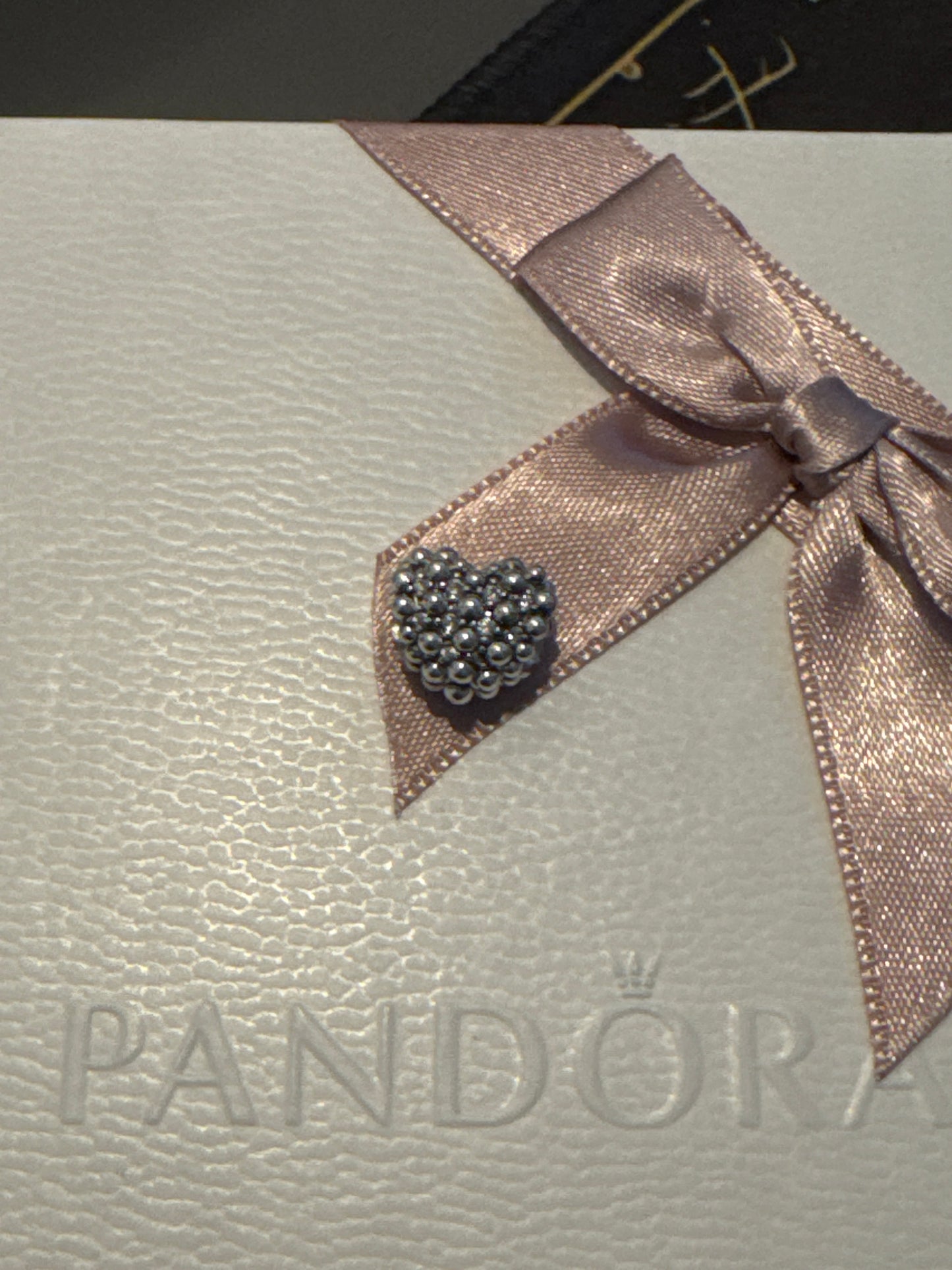 Genuine Pandora Beaded Pave Sparkling Heart Charm