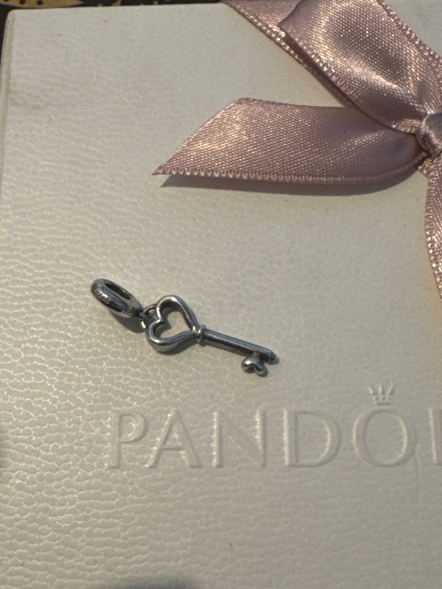 Genuine Chamilia Heart Key Dangle Charm