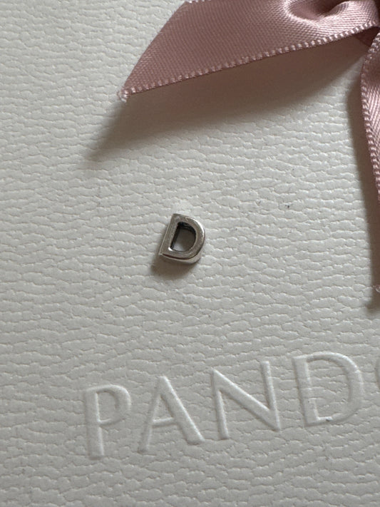 Genuine Pandora D Initial Letter With Hearts Petite Charm