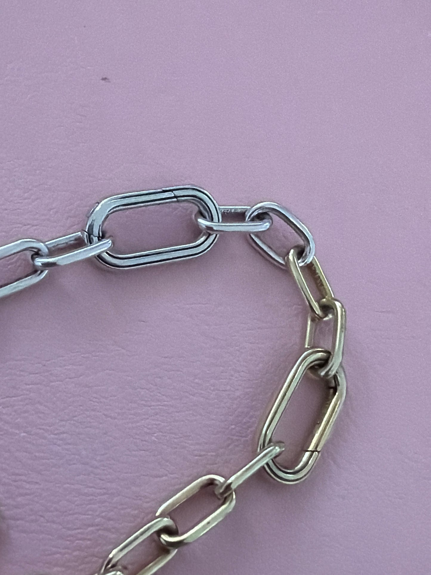 Genuine Pandora Me Link Chain Half Gold Plated Half Silver New Style Bracelet 16cm
