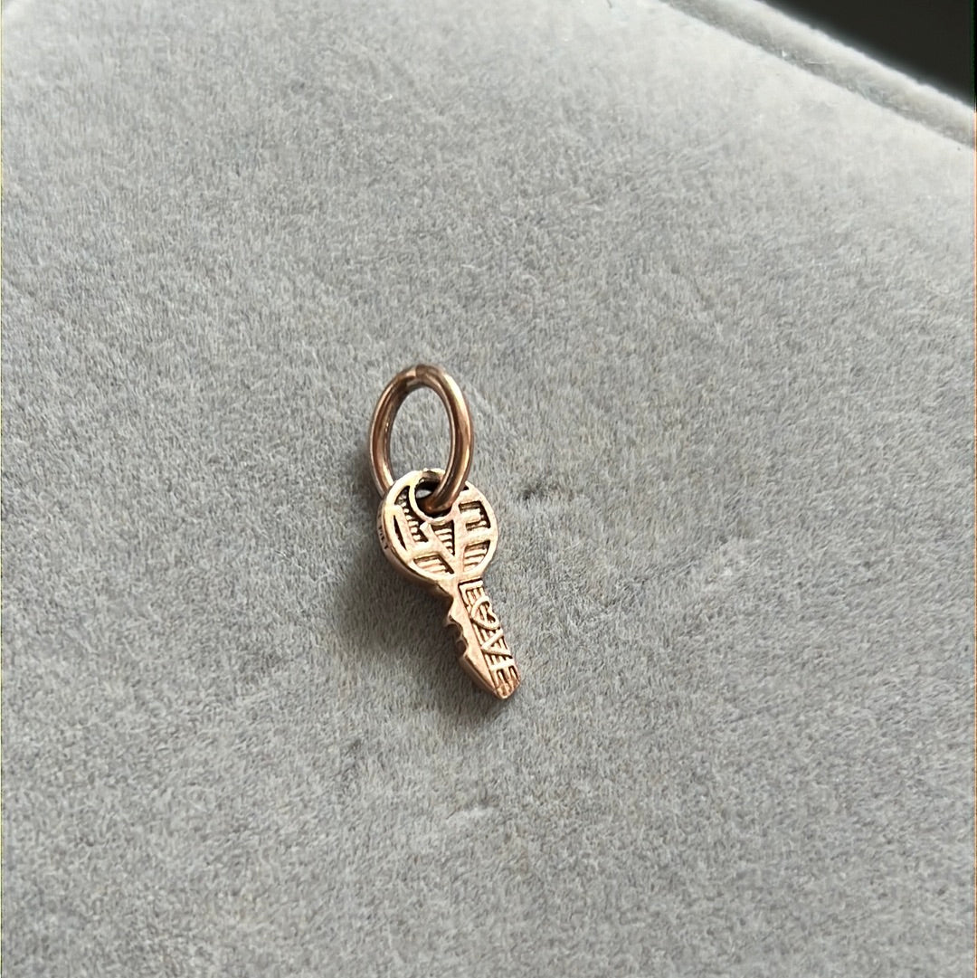 Genuine Pandora Rose Gold Regal Key Charm