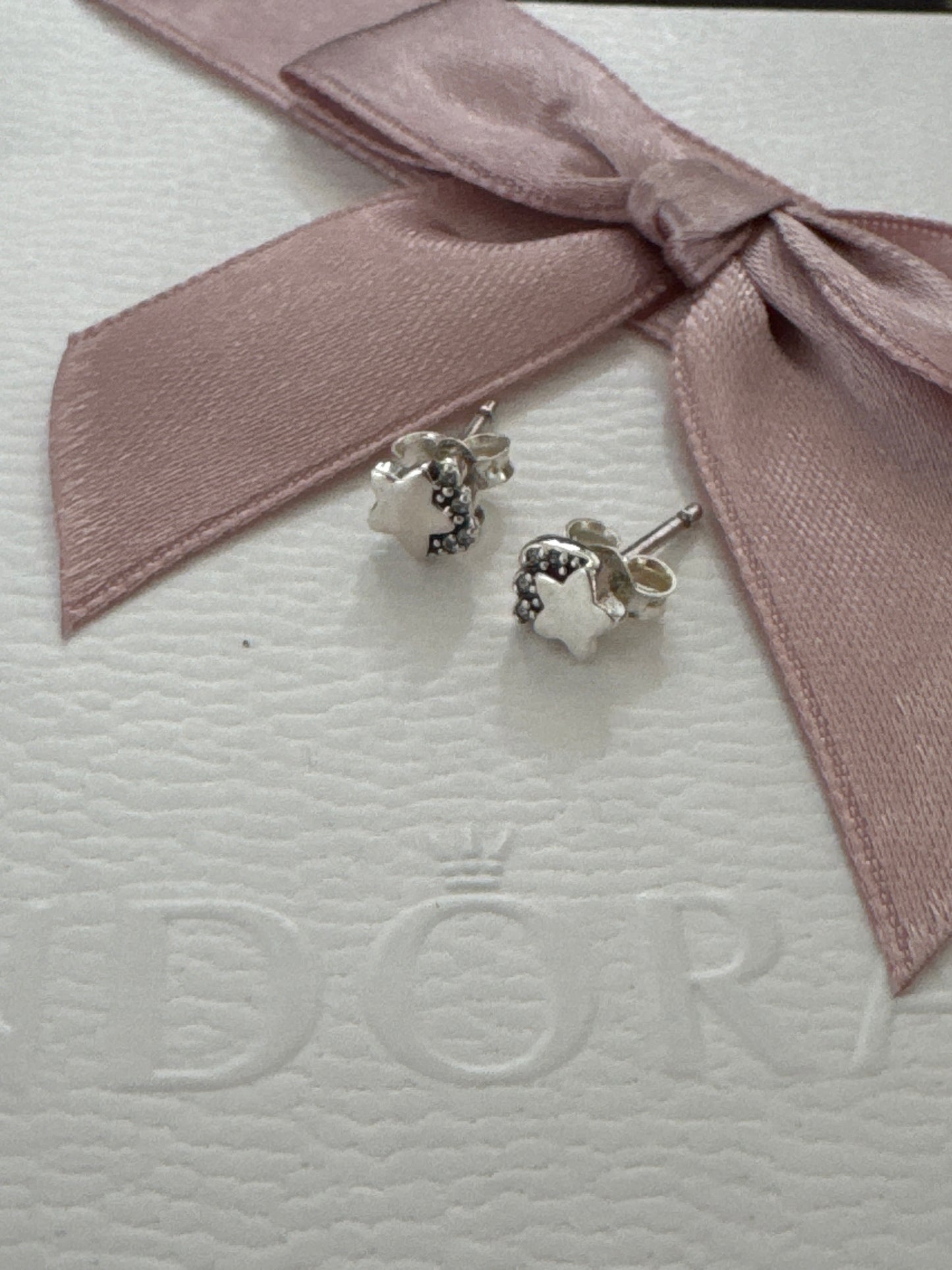 Genuine Pandora Pave Star Tiny ME Earrings Studs