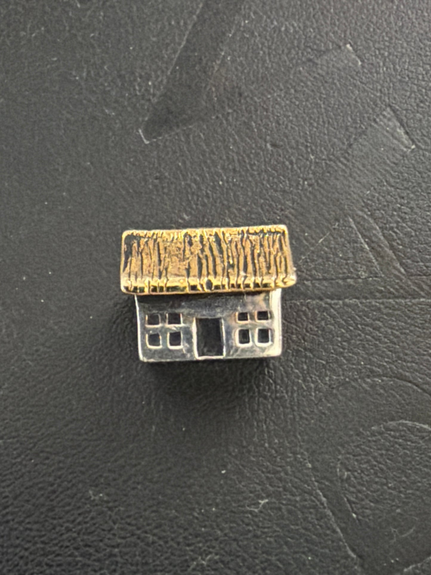 Sterling Silver Tara's Diary Cute Cottage Two Tone Charm