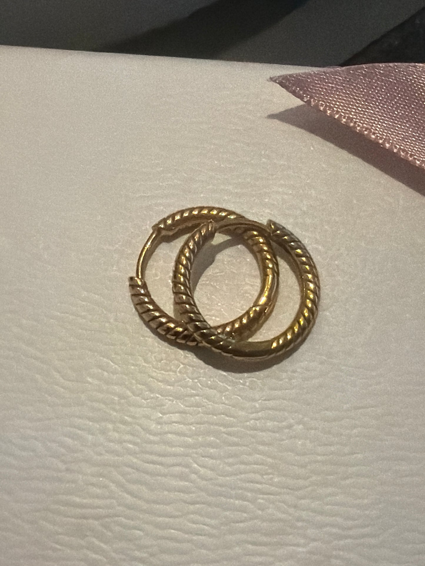 Genuine Pandora shine Gold Small Snake Hoop Earrings