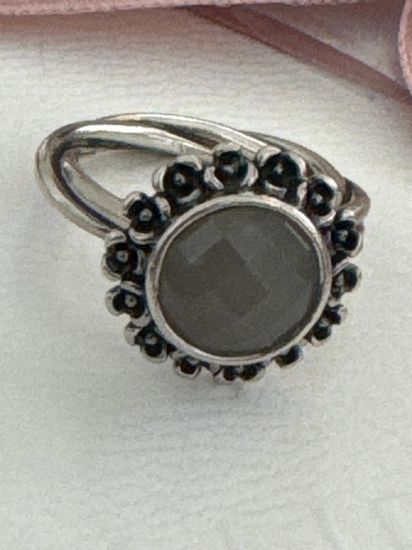 Genuine Pandora Rare and HTF Moonstone Wanda's Ring 54