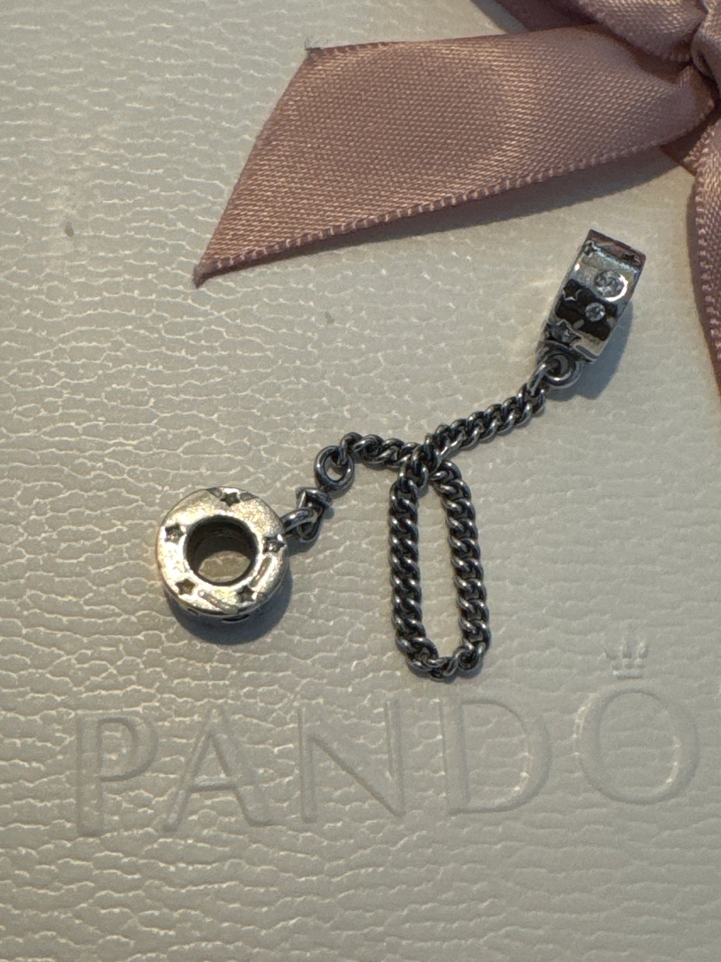 Genuine Pandora Moments Stars & Galaxy Silver Safety Chain