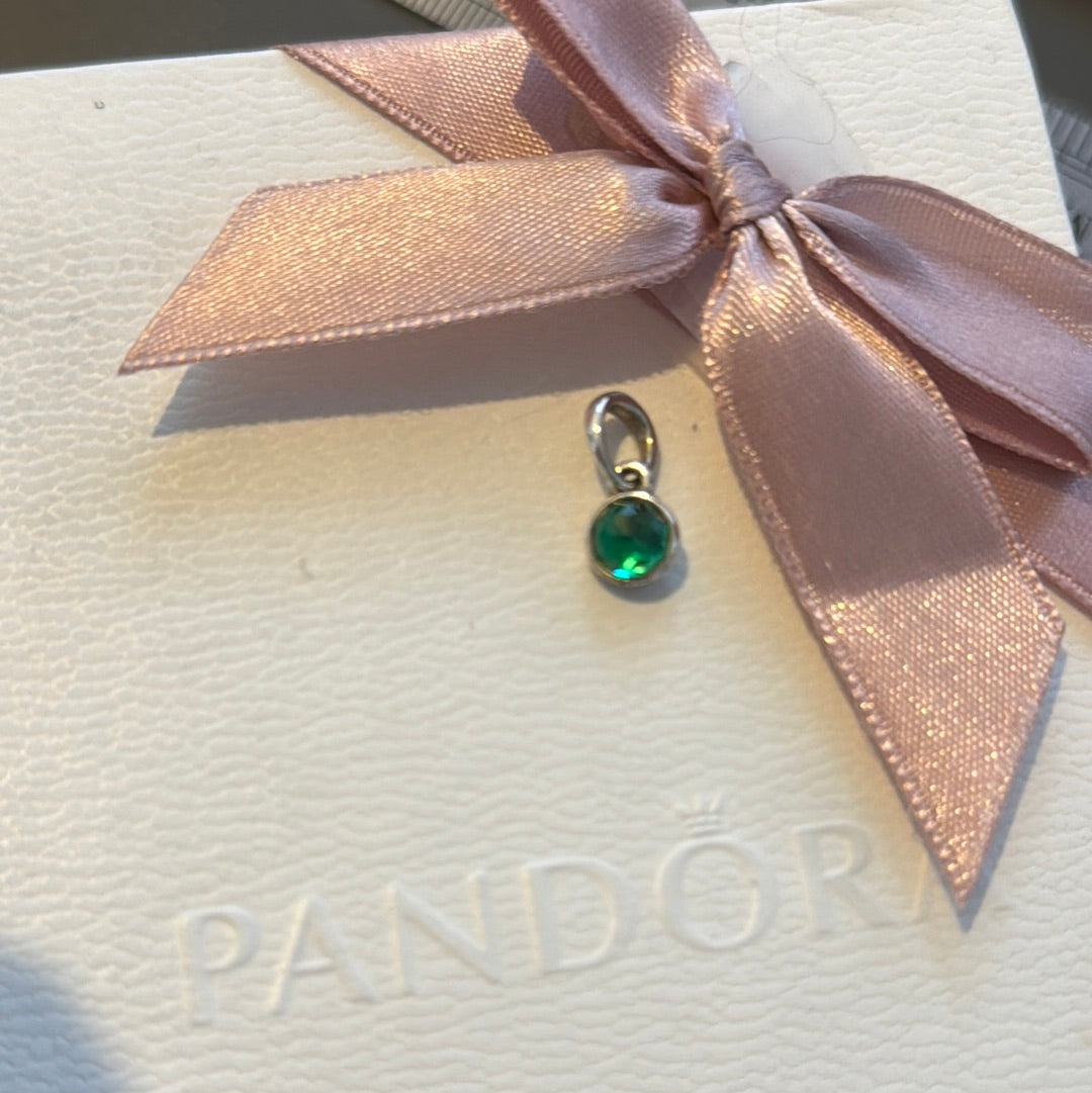 Genuine Pandora Green Stone Dangle