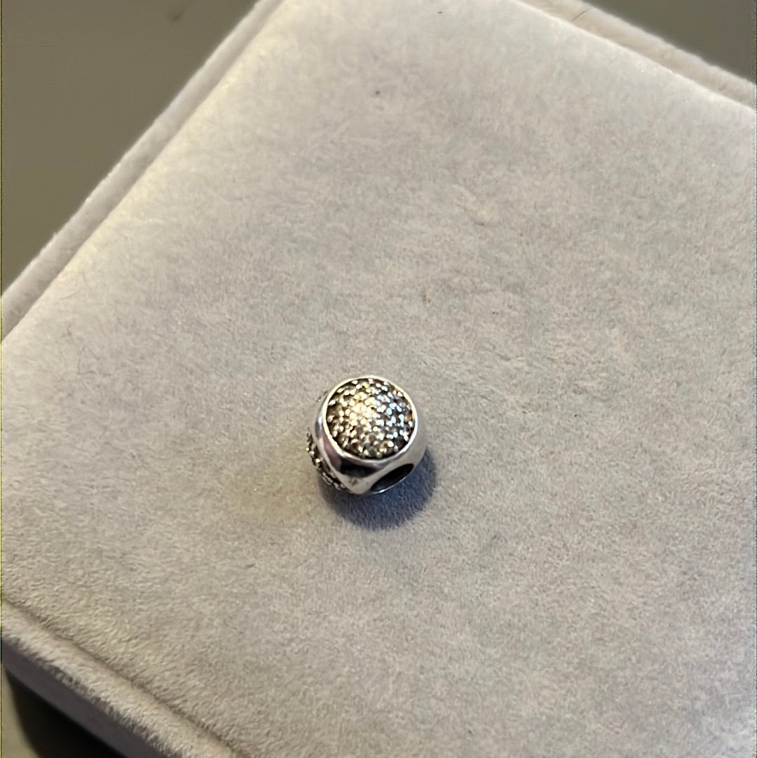 Genuine Pandora Pave Sparkle Circles Charm Clear