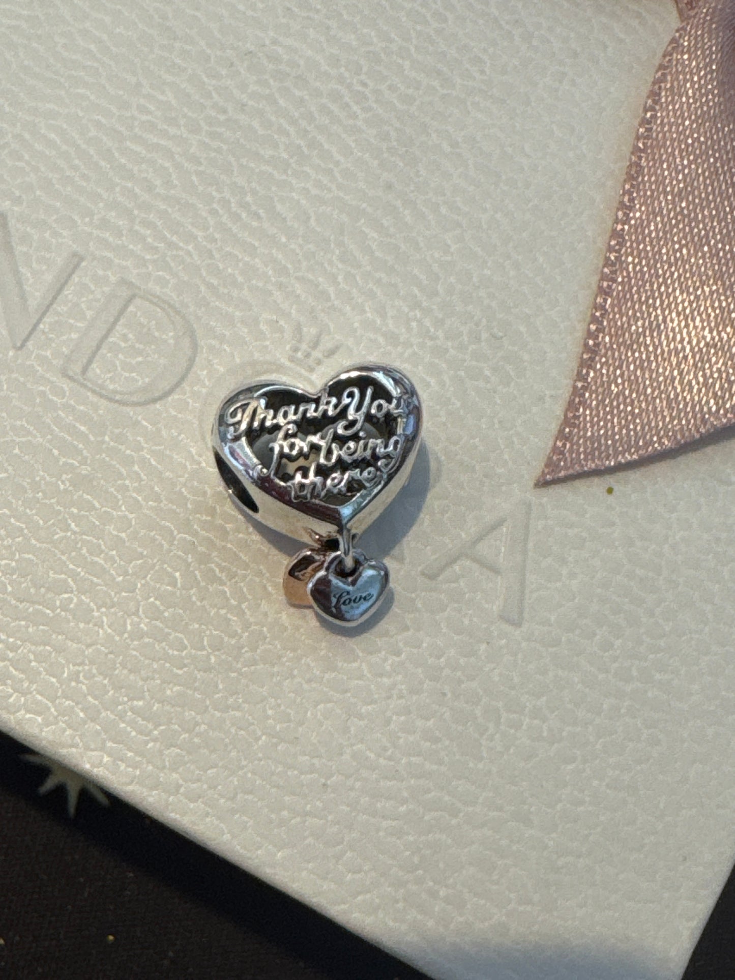 Genuine Pandora Rose Gold Mum Heart Dangle Charm