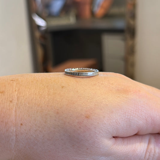 Genuine Pandora Radiant Heart Ring Enamel Cz White 52