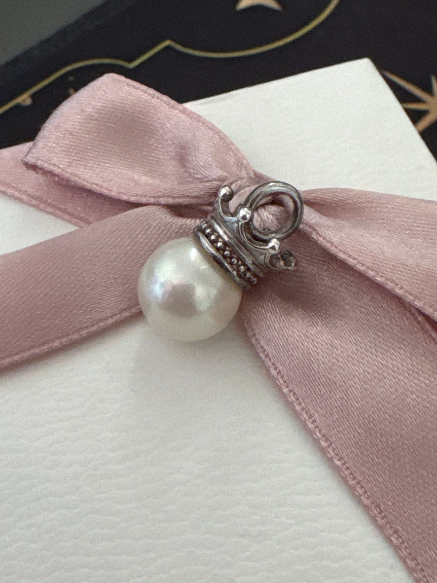 Genuine Thomas Sabo Sterling Large Pearl With Crown Queen Pendant for Necklace
