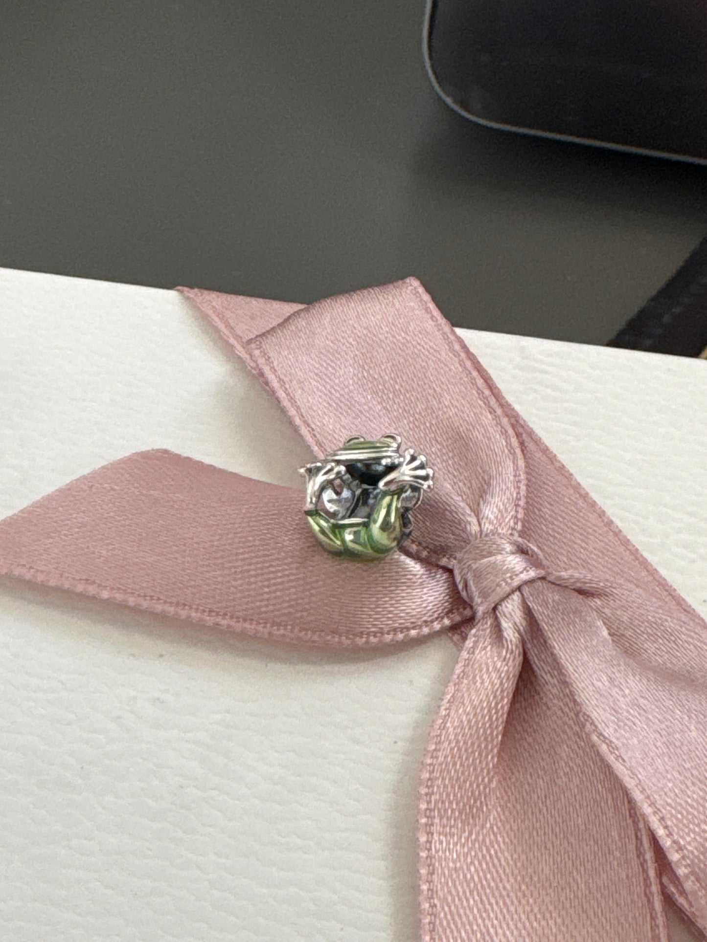 Genuine Pandora Enamel Climbing Frog Charm