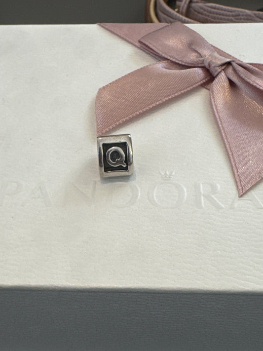 Genuine Pandora Letter Q Charm