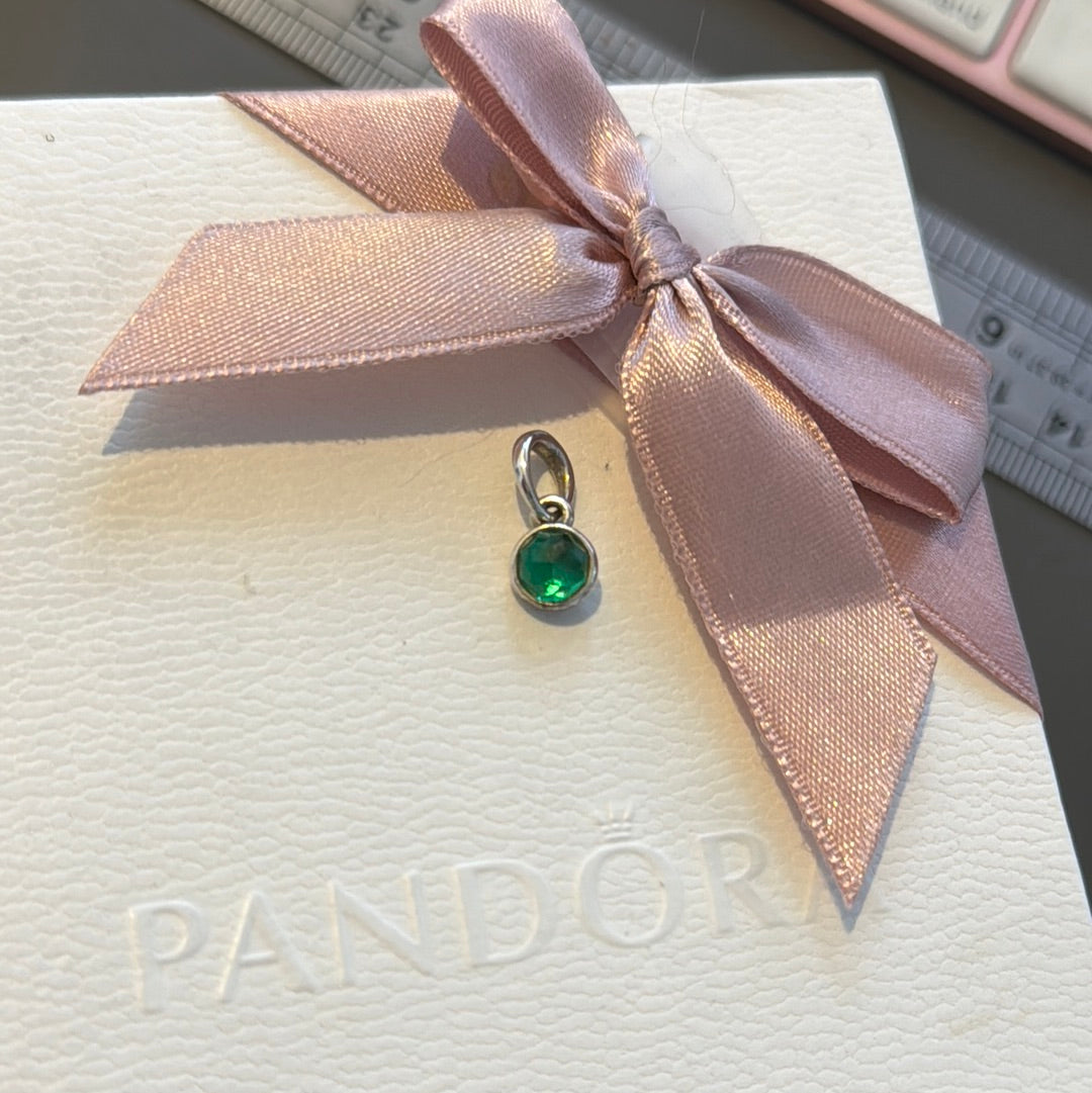 Genuine Pandora Green Stone Dangle