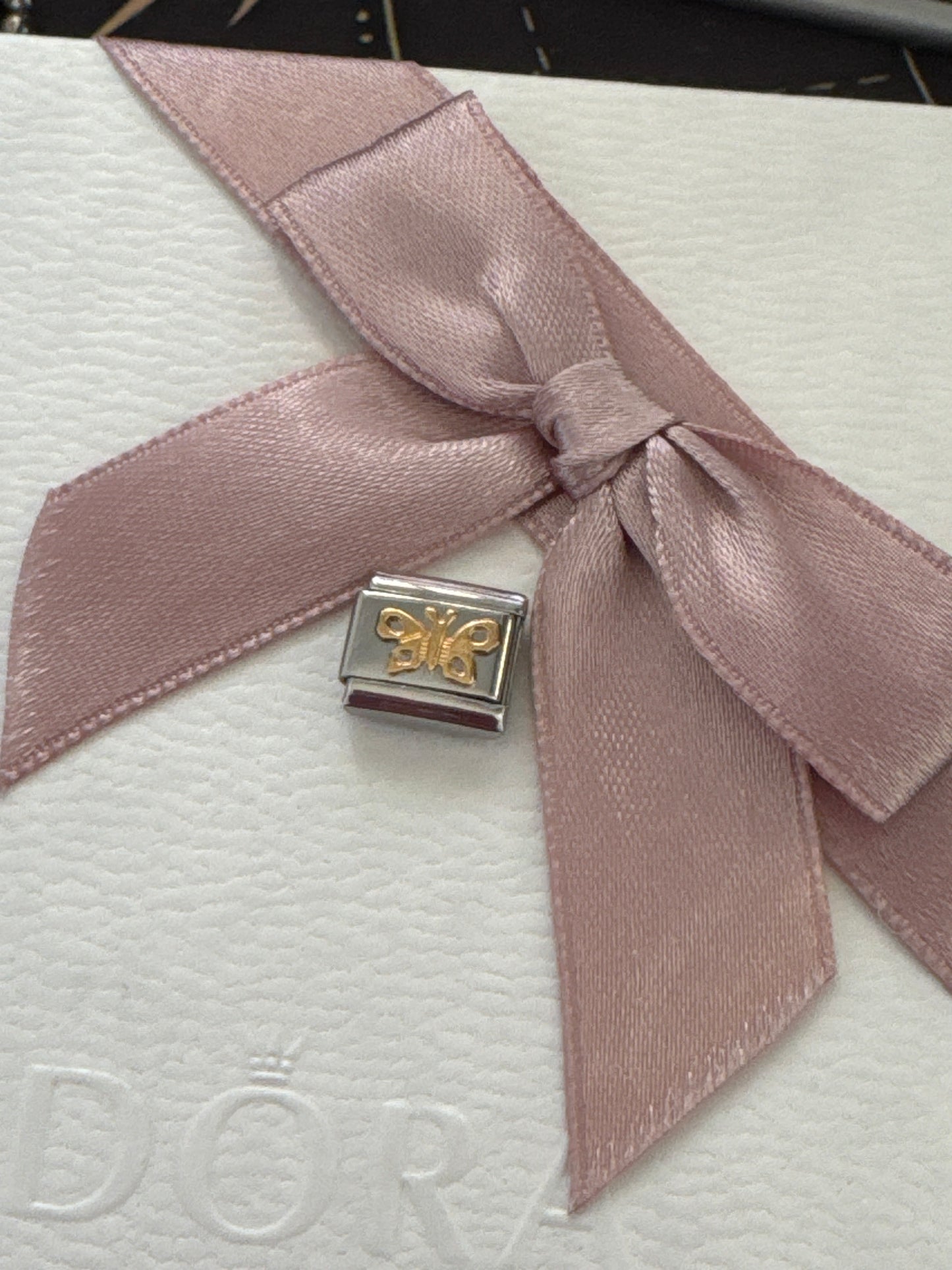 Genuine Nomination Rose Gold Butterfly Link Charm