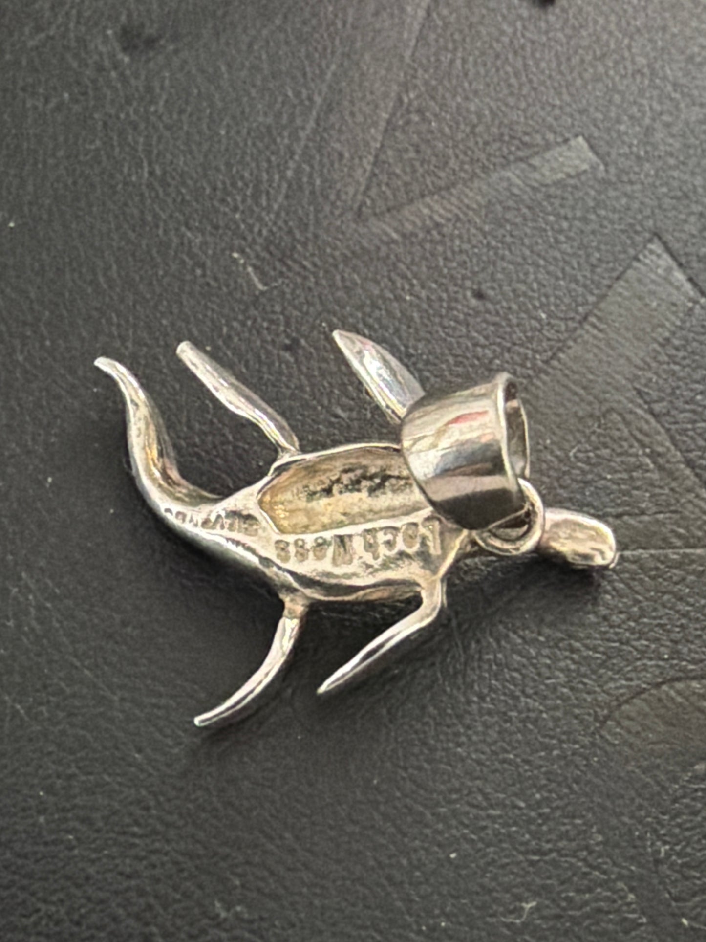 Sterling Silver Loch Ness Animal Large Pendant Charm