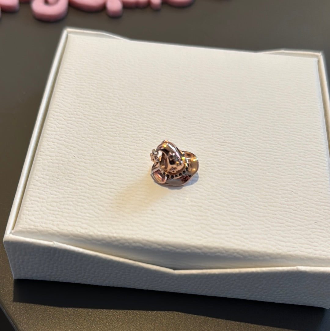 Genuine Gnoce Rose Gold Toned Witch Hat Magic Charm