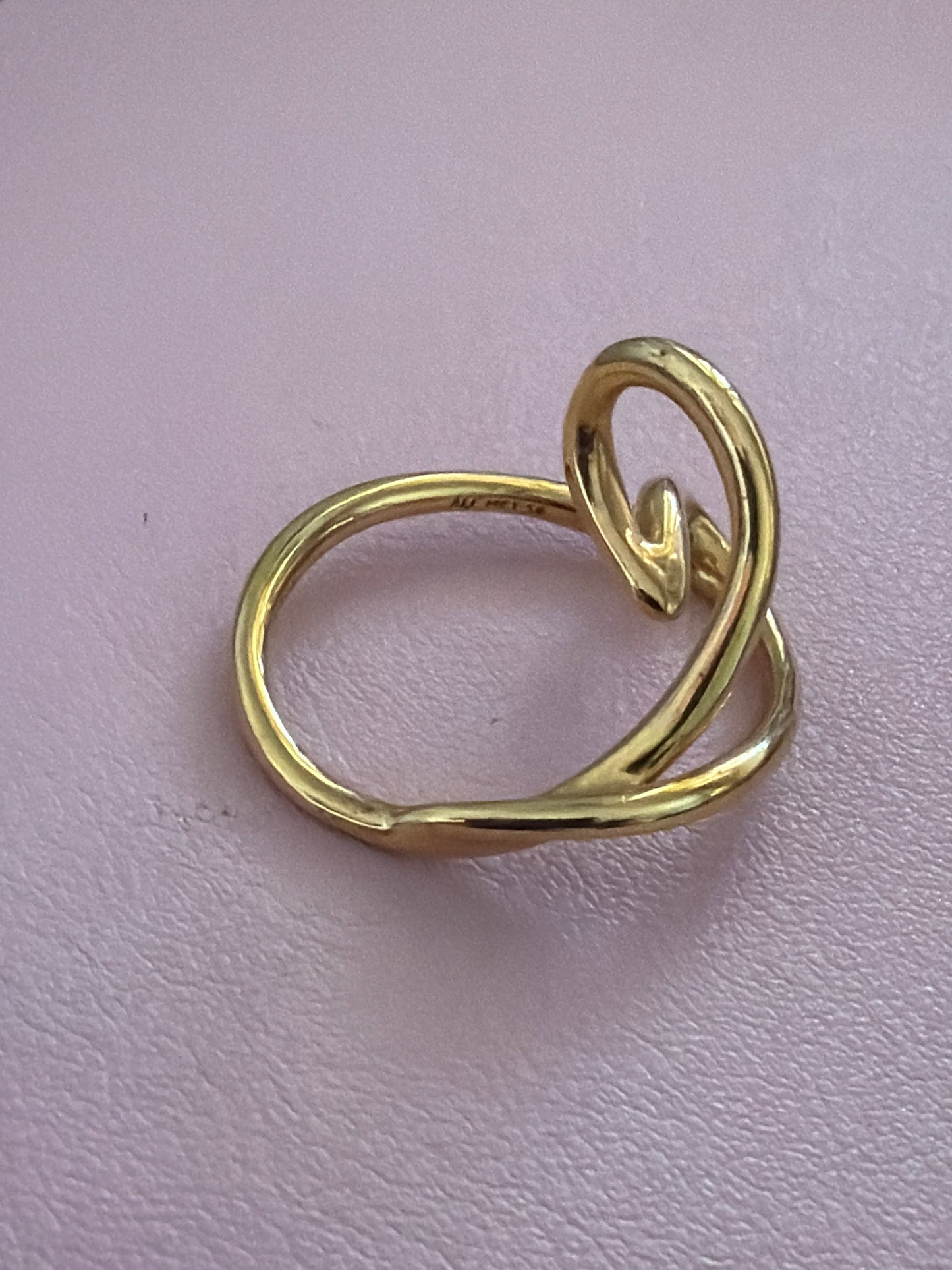 Genuine Pandora Shine Gold Organically Shaped Heart Ring 58