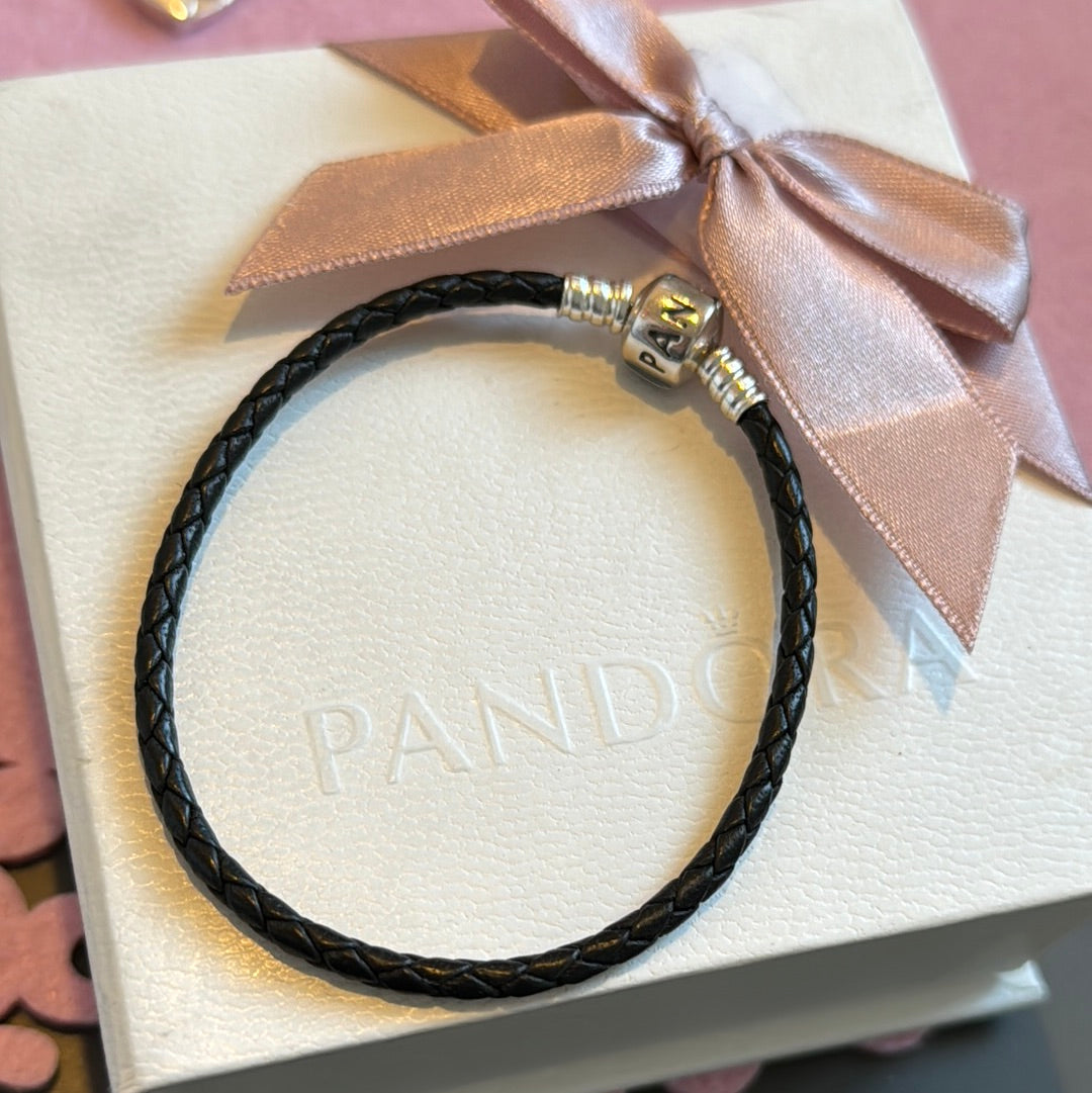 Genuine Pandora Single Leather Bracelet - Choice of Colour