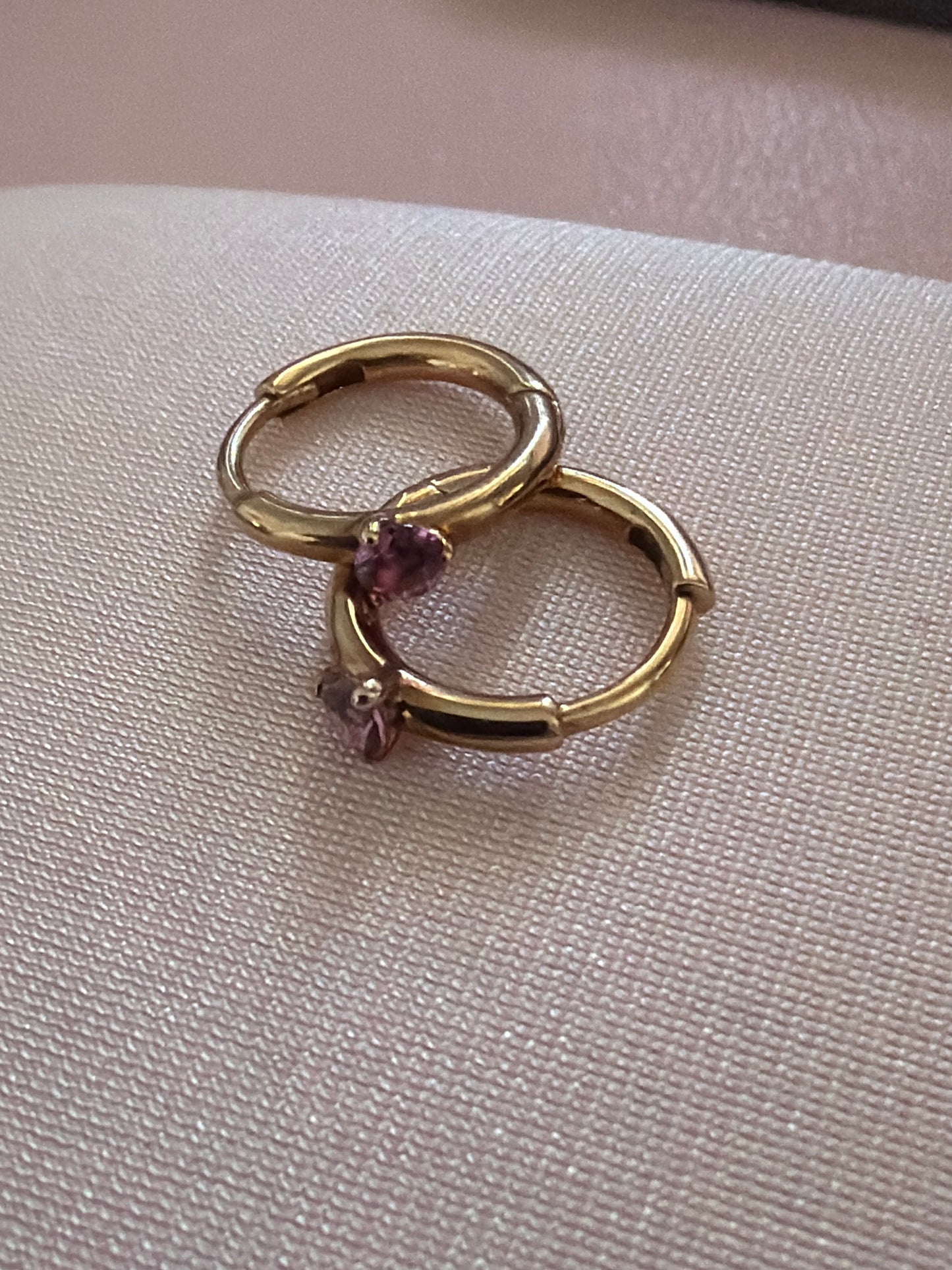 Genuine Pandora Rose Gold Pink CZ Hoop Earrings