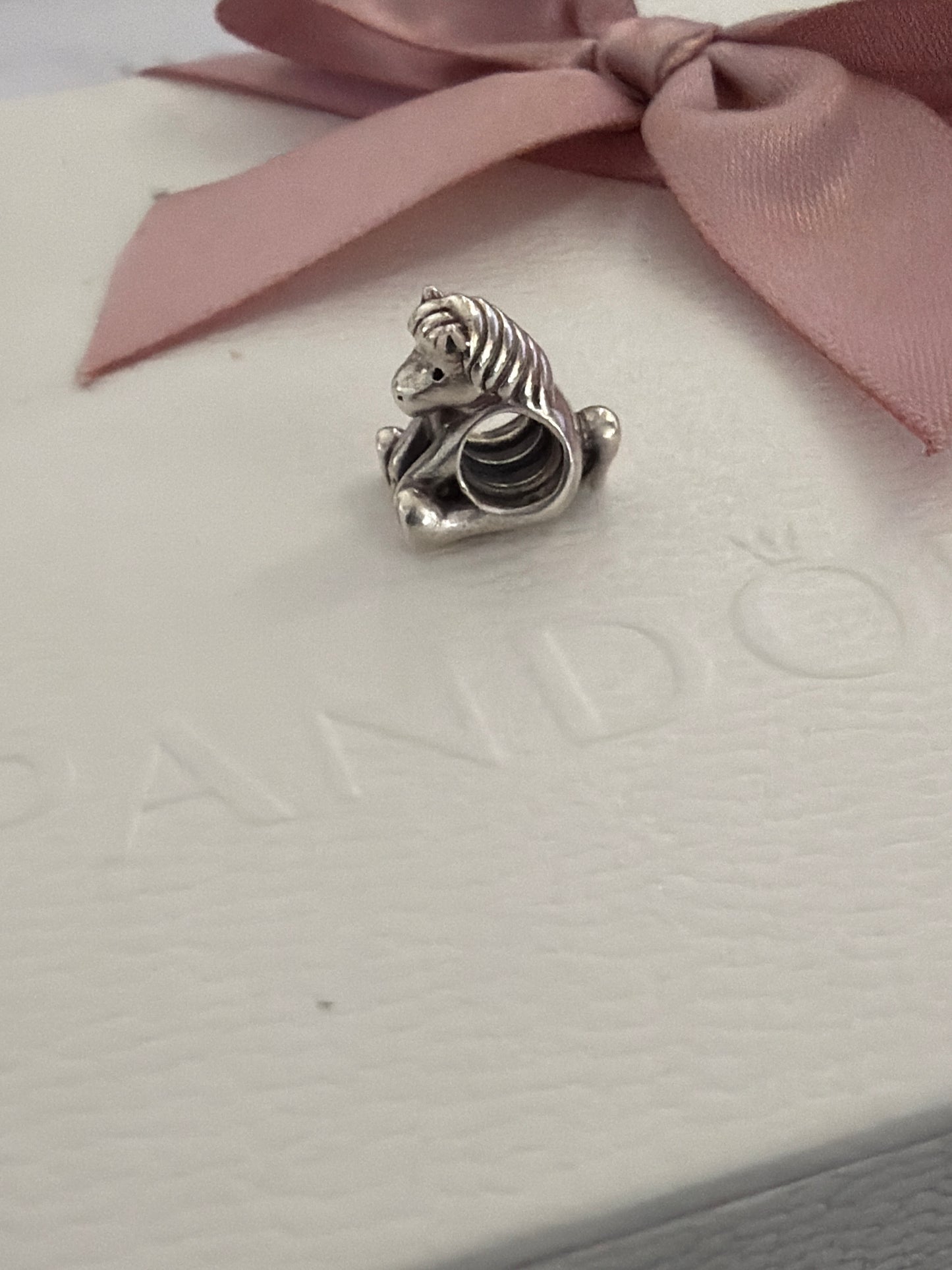 Genuine Chamilia Pony Horse Cute Charm Silver Retired Animal