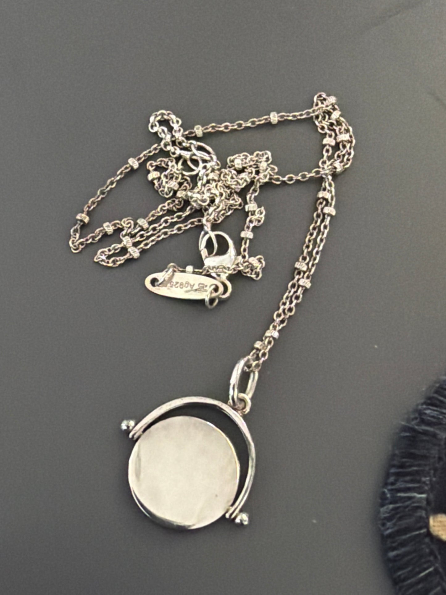 Genuine Thomas Sabo Coin Spinning Circle Necklace 45cm Drop