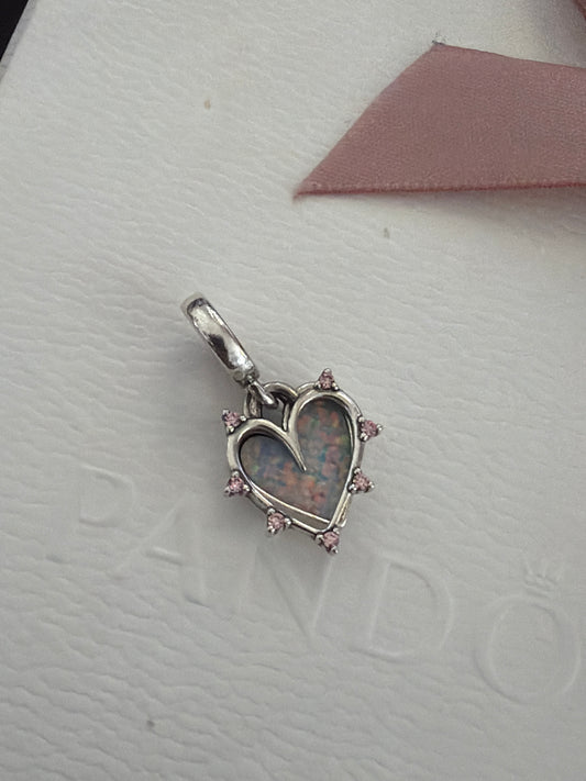 Genuine Pandora Friendship Opalescent Double Dangle Charm
