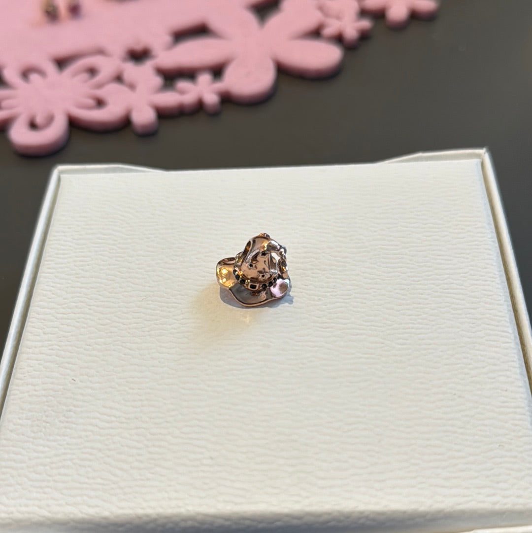 Genuine Gnoce Rose Gold Toned Witch Hat Magic Charm