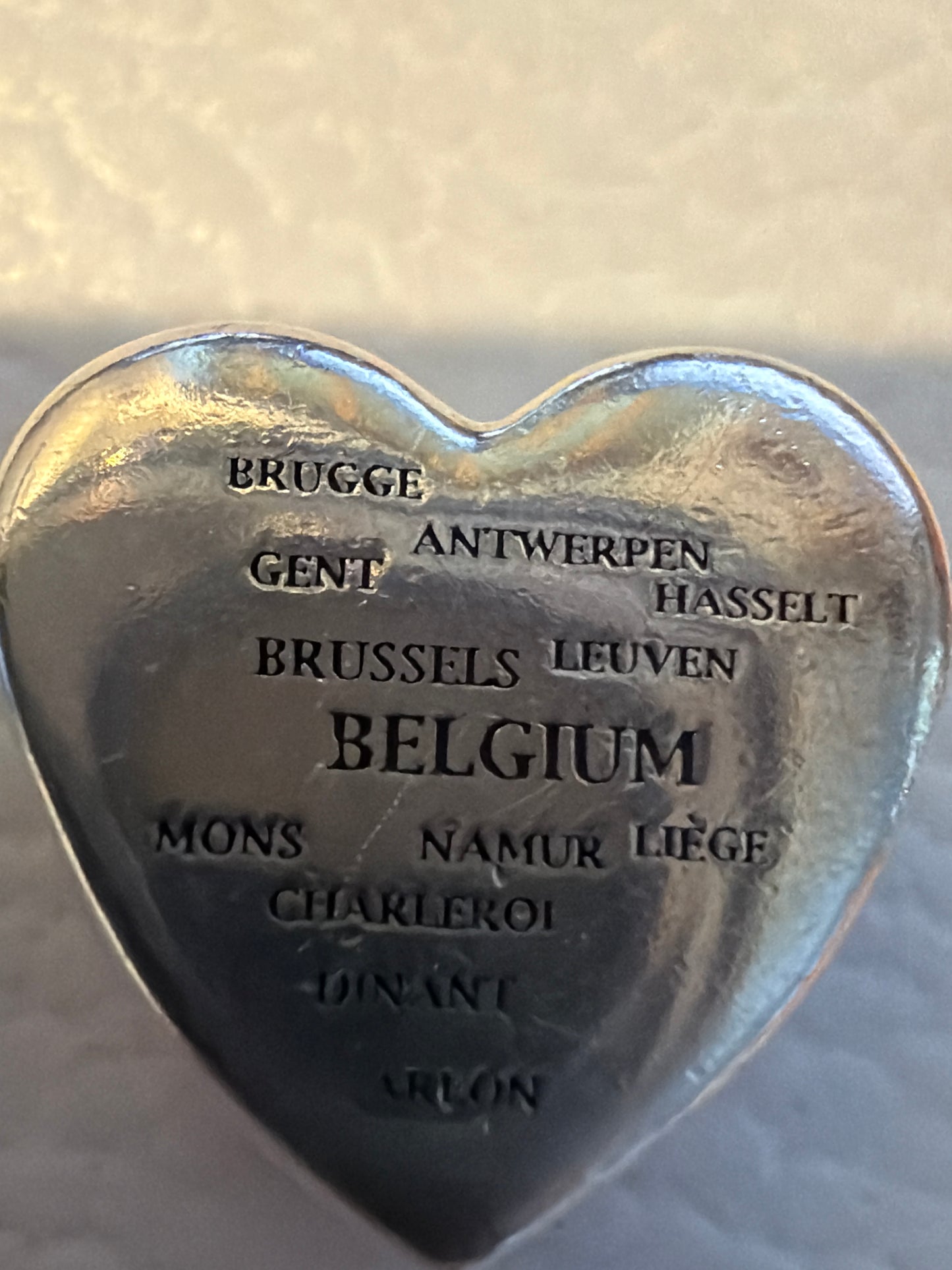 Genuine Pandora Belgium New Style Heart Travel Charm