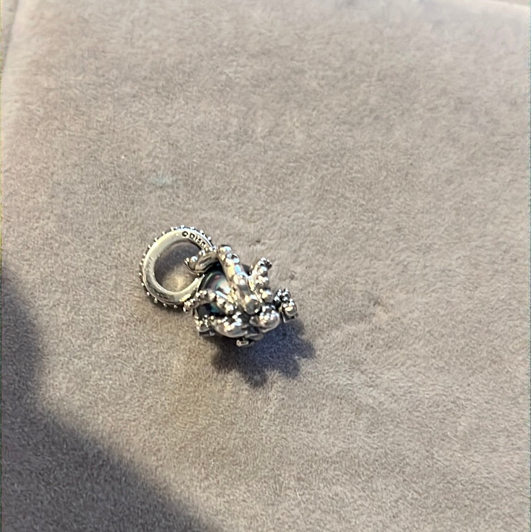 Genuine Pandora Little Mermaid Ursula Pearl Pave Dangle Charm