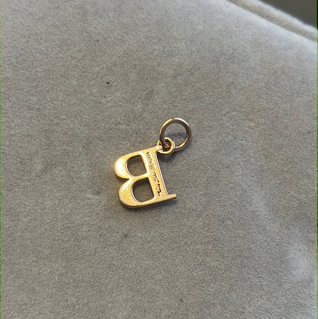 Genuine Thomas Sabo Rose Gold Letter B Dangle Necklace Charm