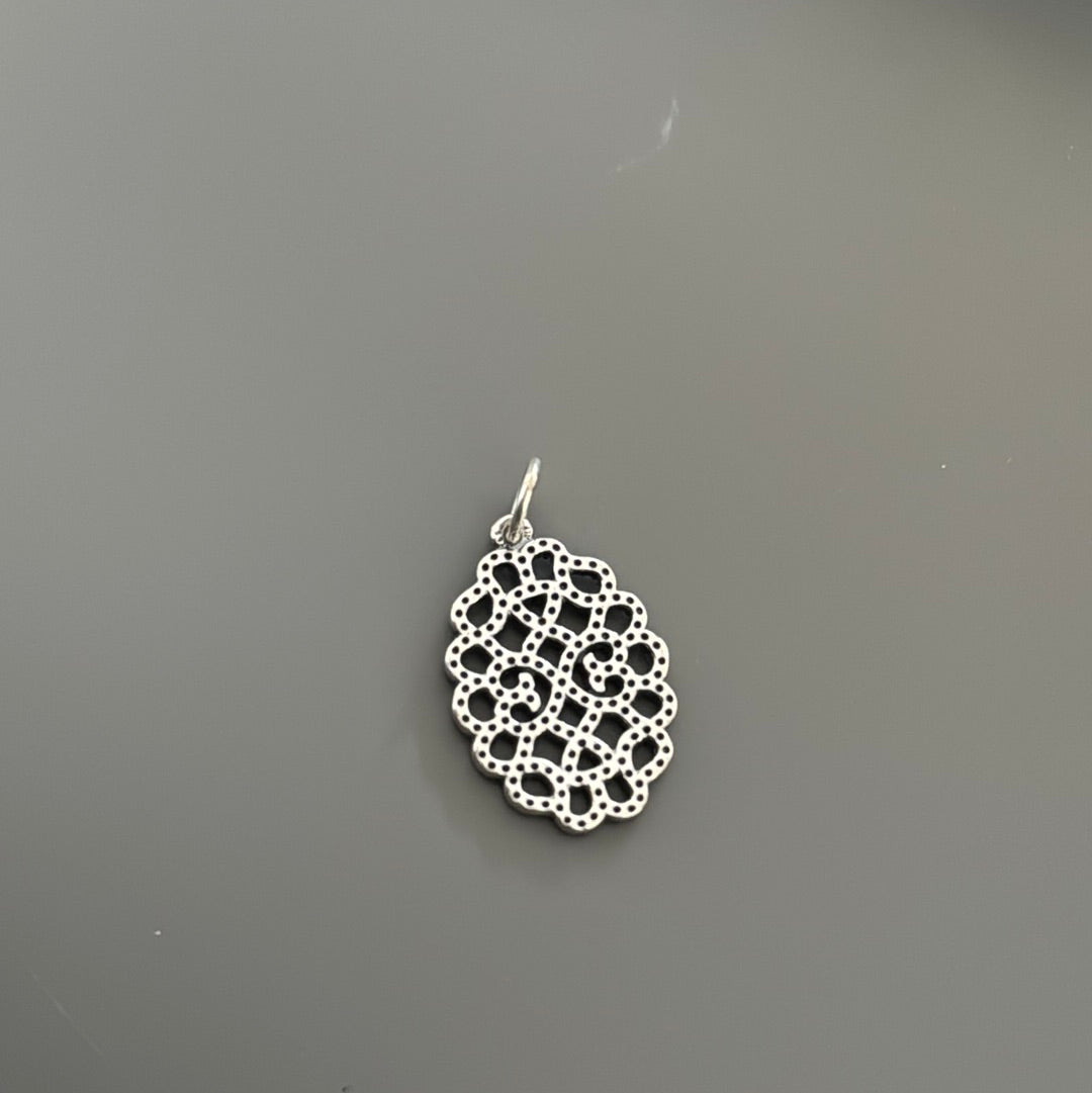 Genuine Pandora Sparkling Open Lace Pendant RARE