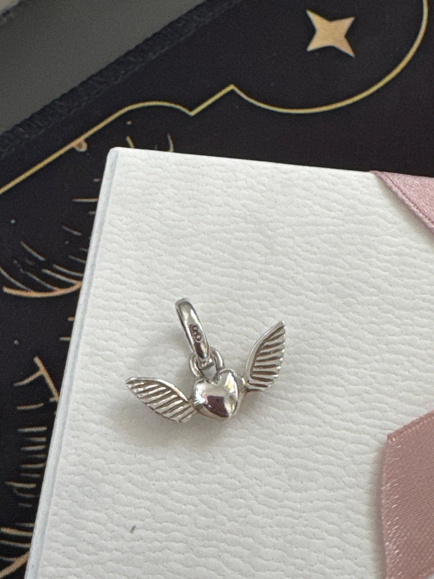 Genuine Links of London Heart with Wings Angel Dangle Charm