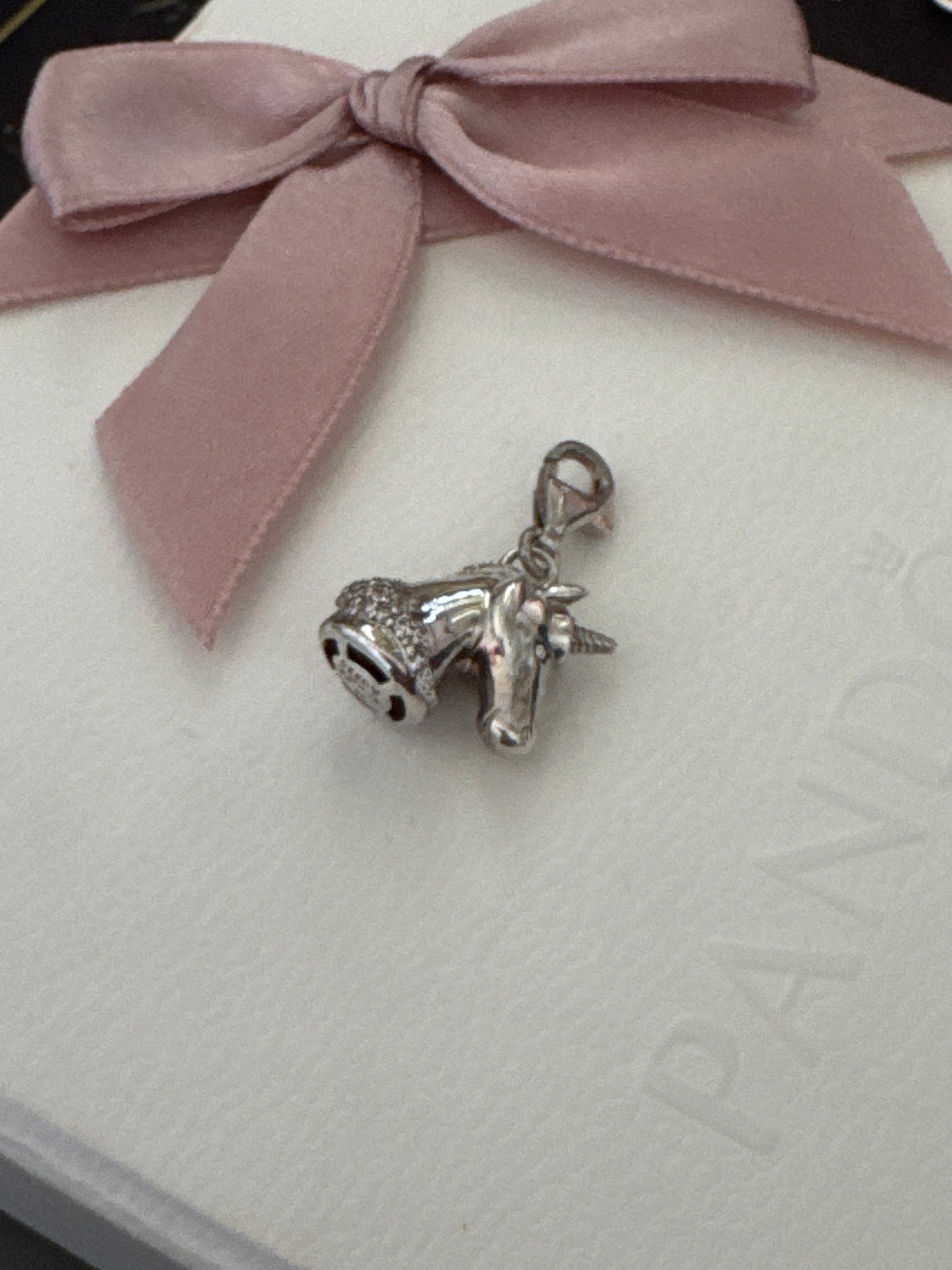 Genuine Thomas Sabo Pave Unicorn Club CZ Clip Charm