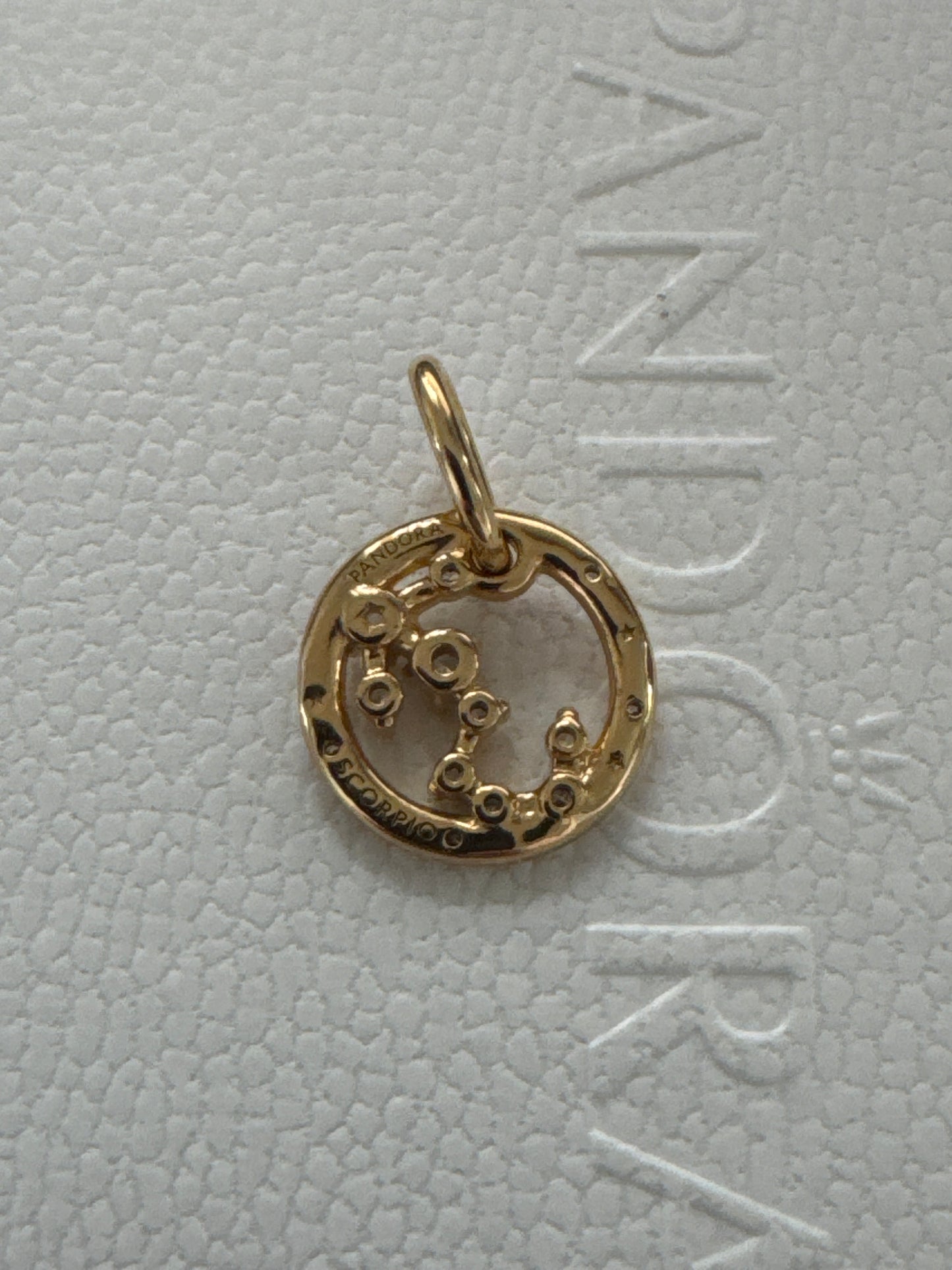 Genuine Pandora Shine Gold Scorpio Star Sign Horoscope Dangle Charm