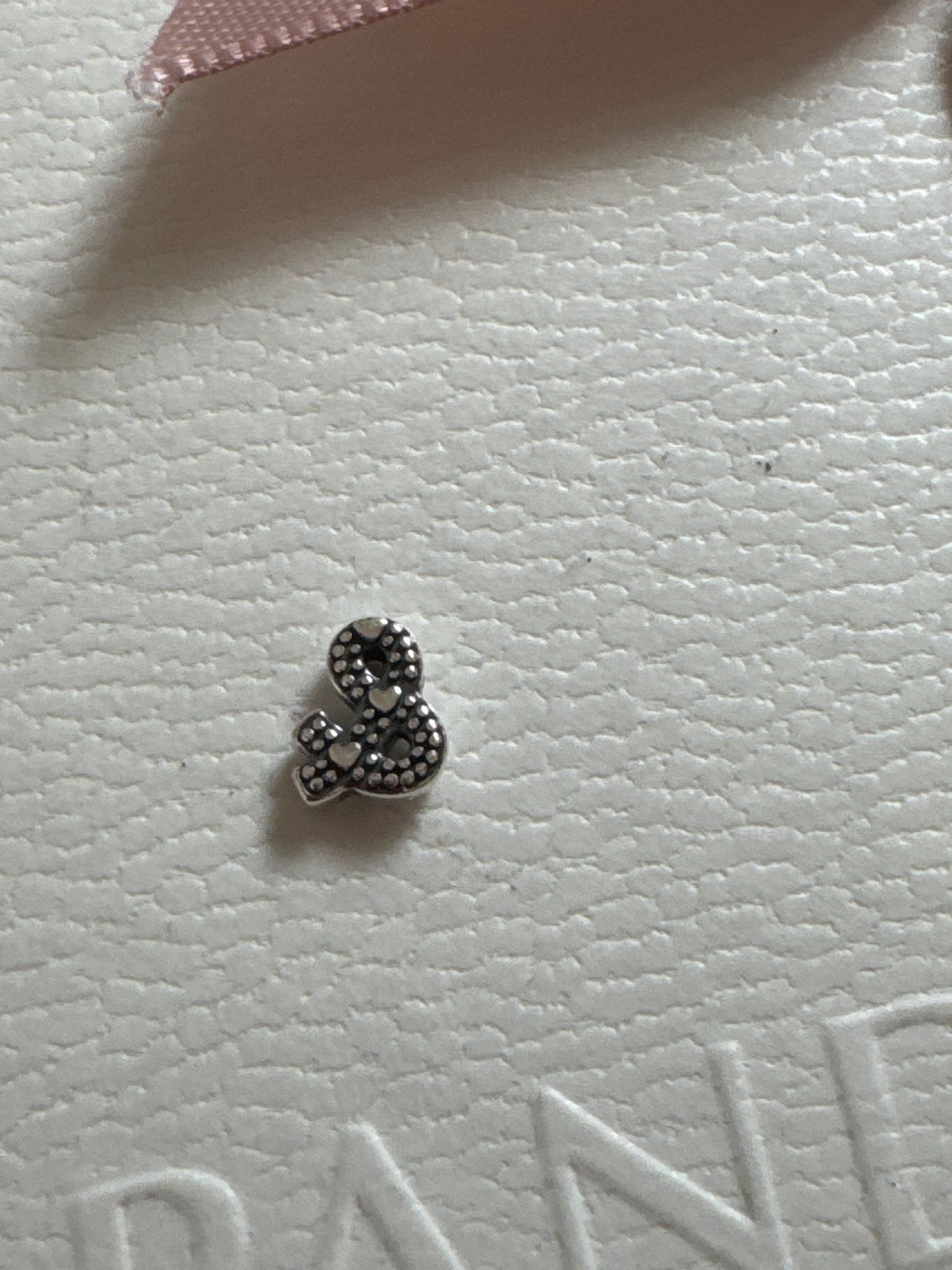 Genuine Pandora & Ampersand Sign With Hearts Petite Charm