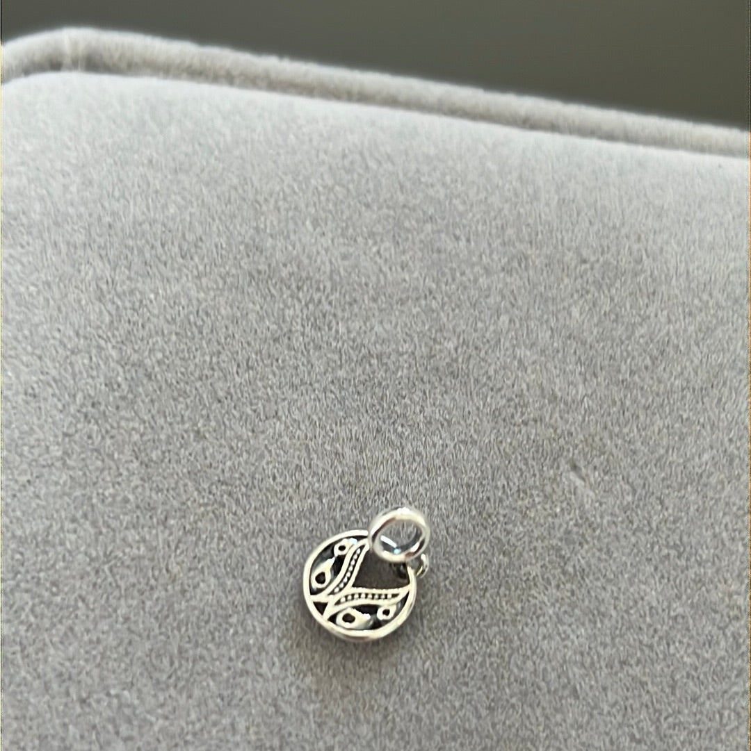 Genuine Pandora Essence Me Dangle Tiny Pave Medallion Love Charm