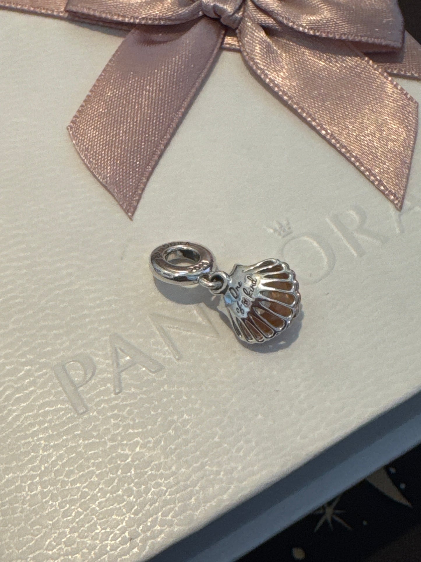 Genuine Pandora Rose Gold Pearl Dangle Rose Gold Club Charm 2023 Club Charm