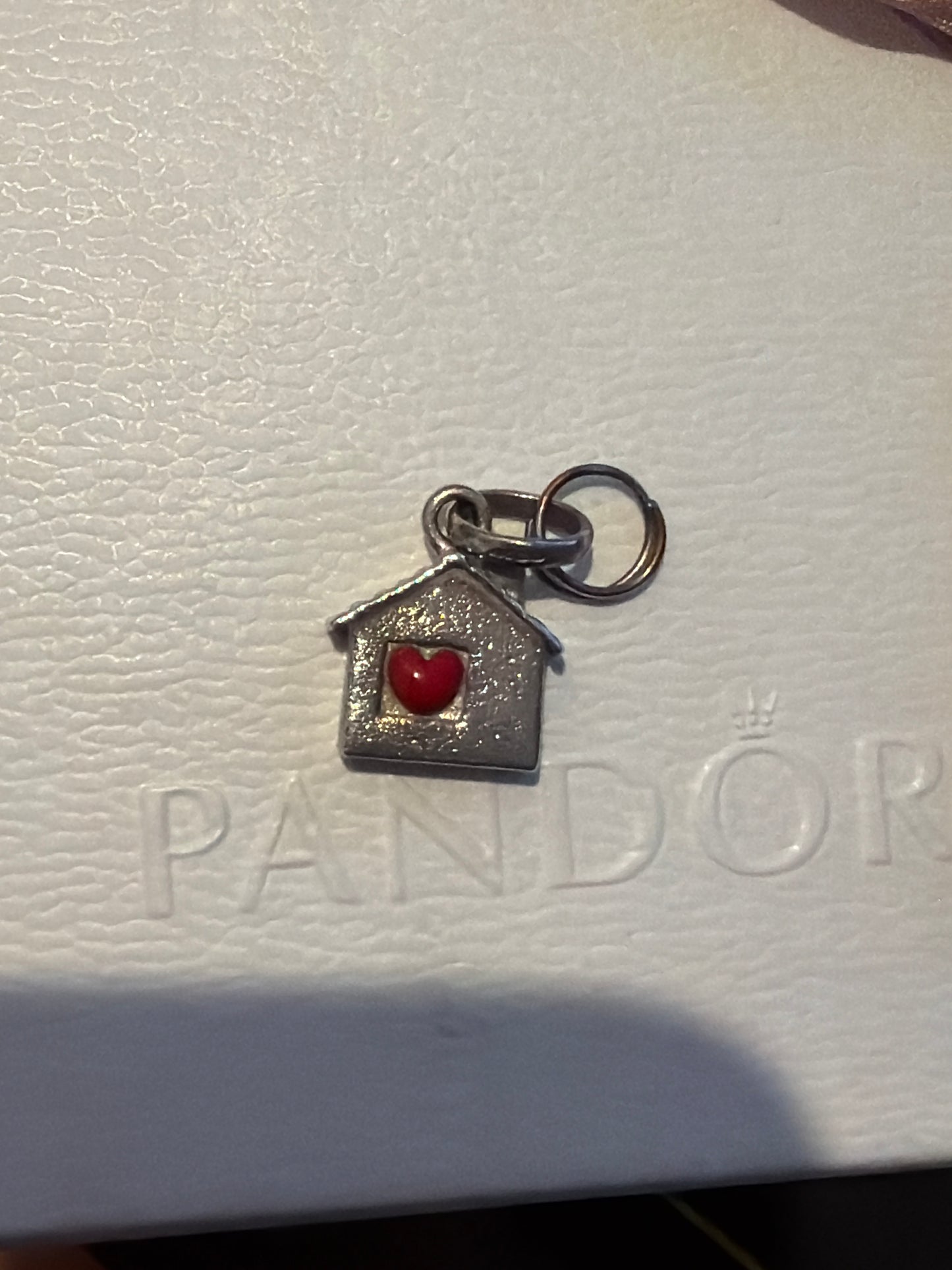 Genuine Links of London Enamel Red Heart House Charm