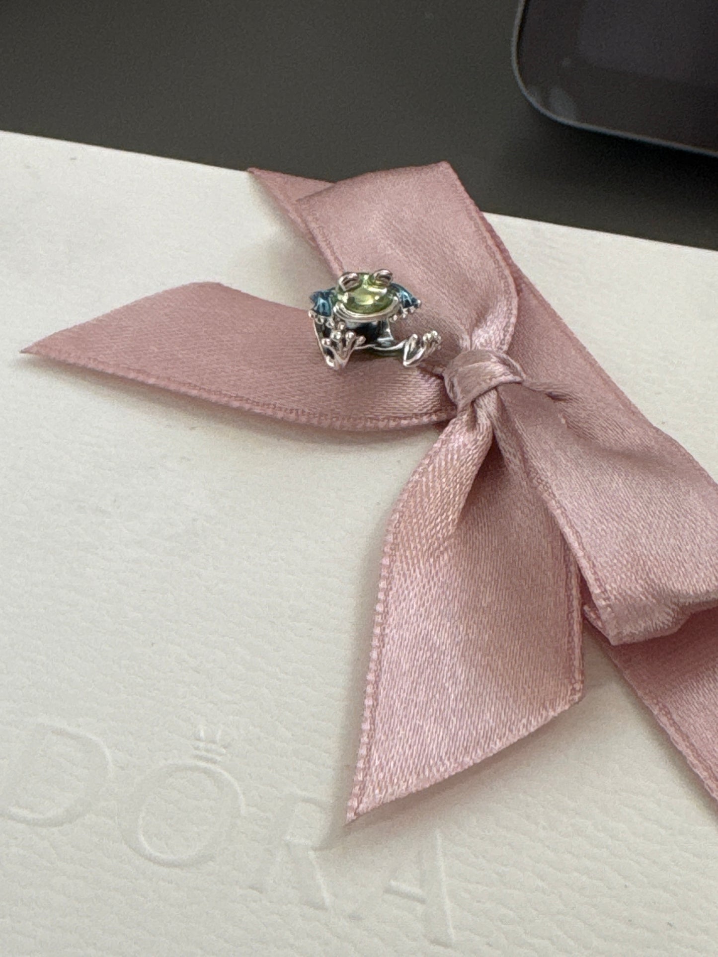 Genuine Pandora Enamel Climbing Frog Charm